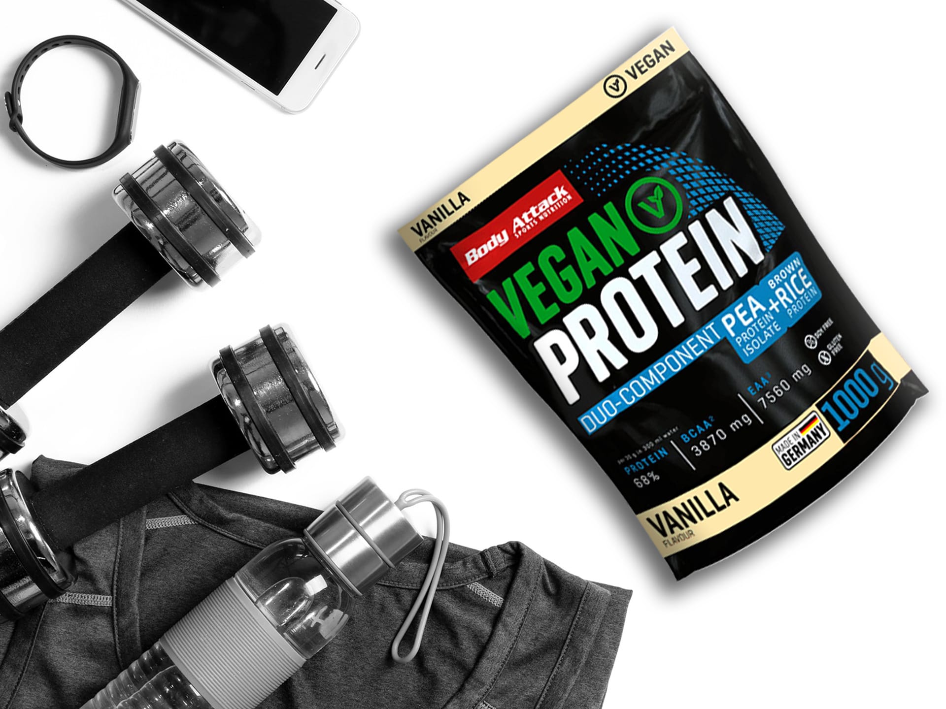 Body Attack - veganes Vanilleprotein