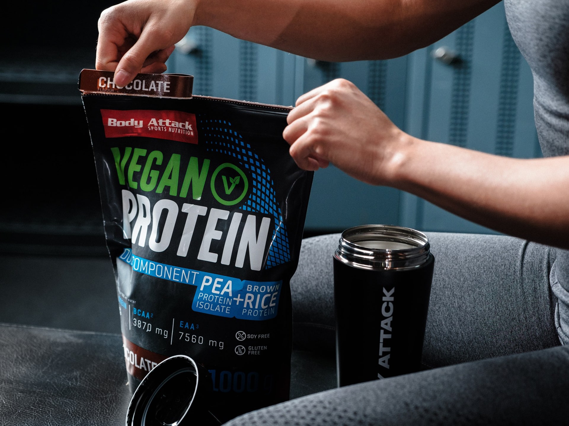 Body Attack - veganes Schokoladenprotein