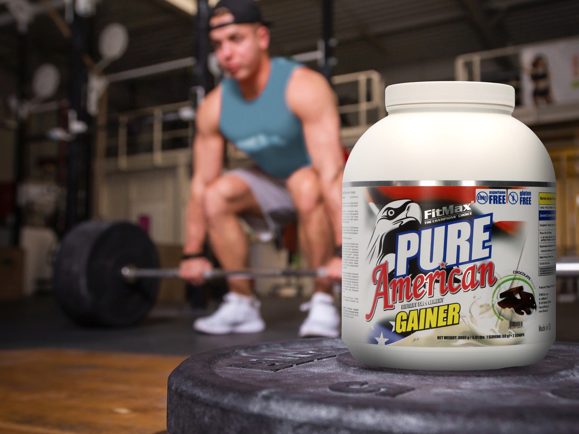 FitMax - gainer czekoladowy - Pure American - 3000g 