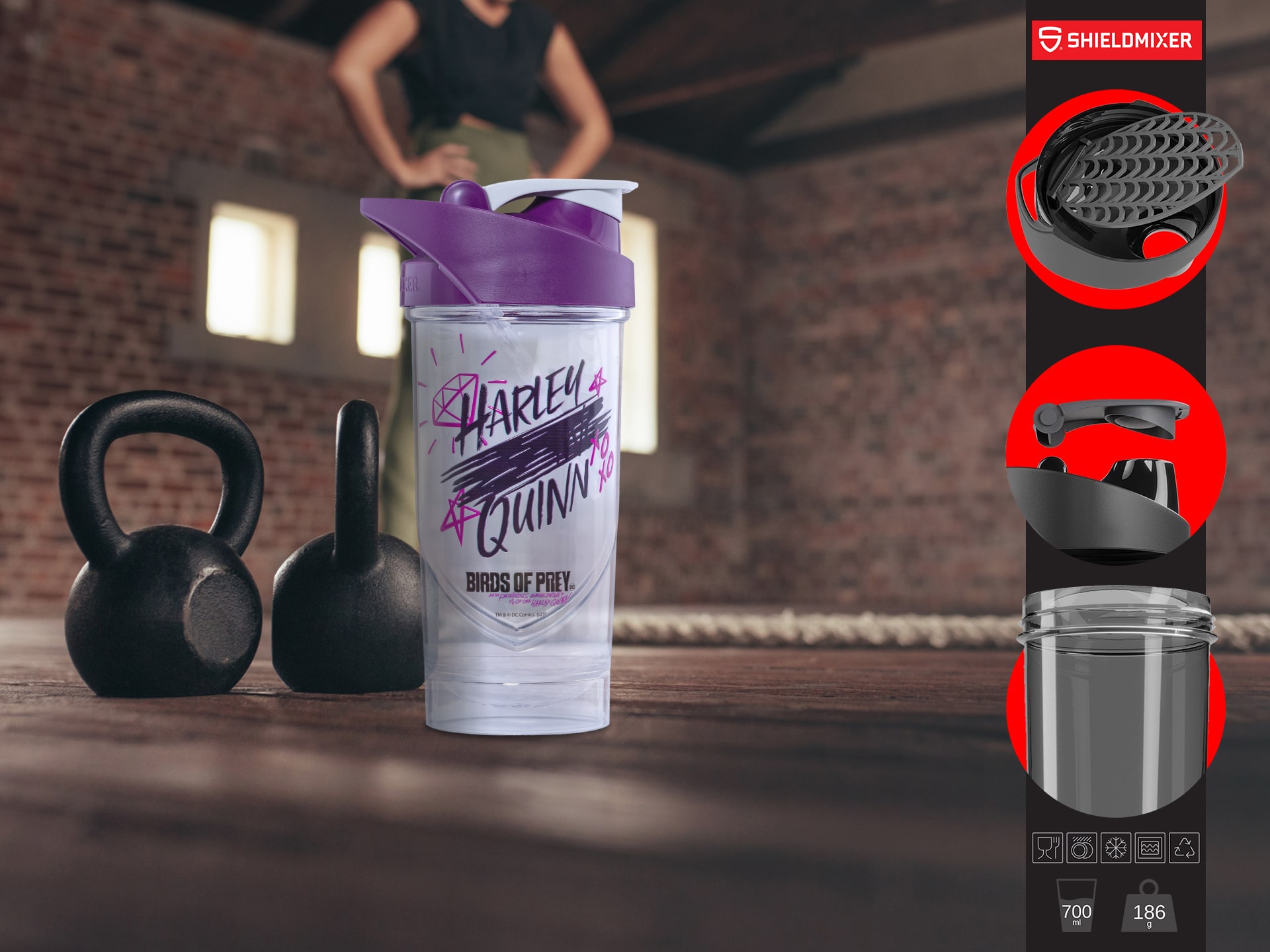 Shieldmixer - Shaker Hero Pro - 700ml - Harley Quinn