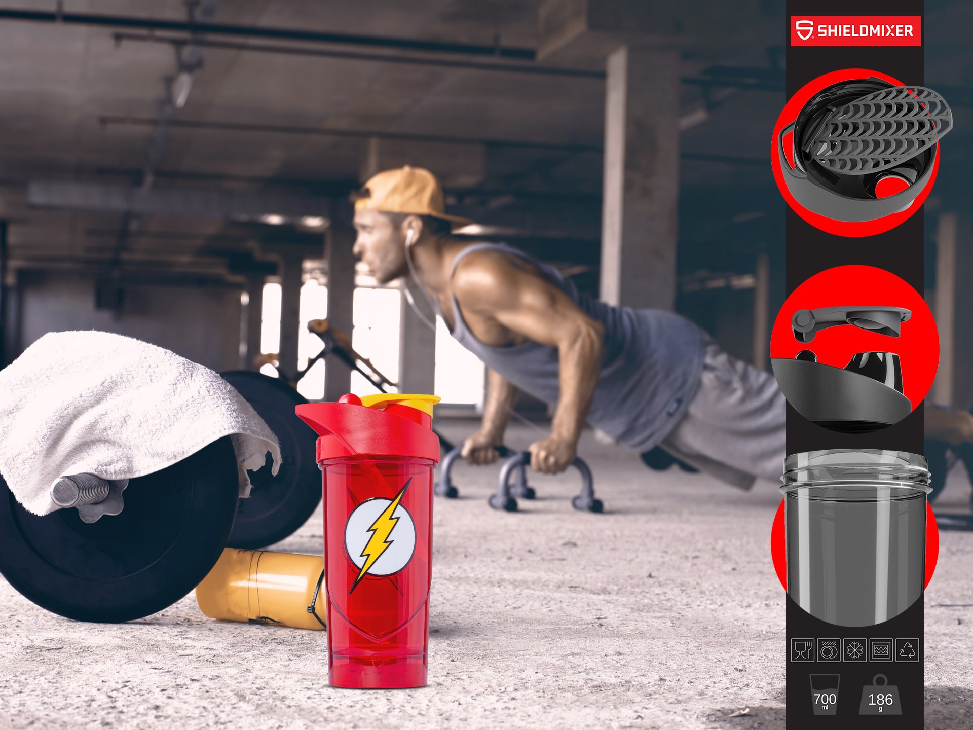 Shieldmixer - Shaker Hero Pro - 700ml - Flash Classic