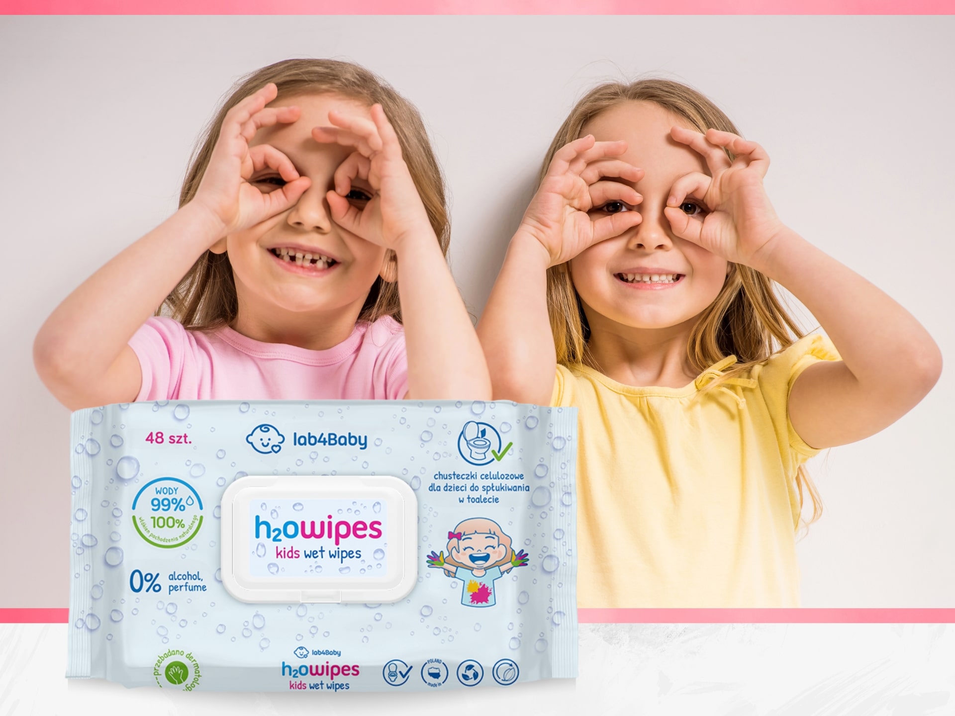Feuchttücher für Kinder - 99% Wasser - geeignet zum Abspülen in der Toilette