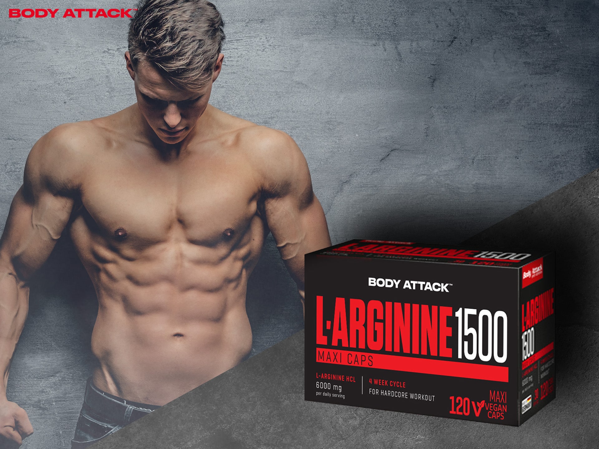 Body Attack - L-arginina - booster NO - booster tlenku azotu