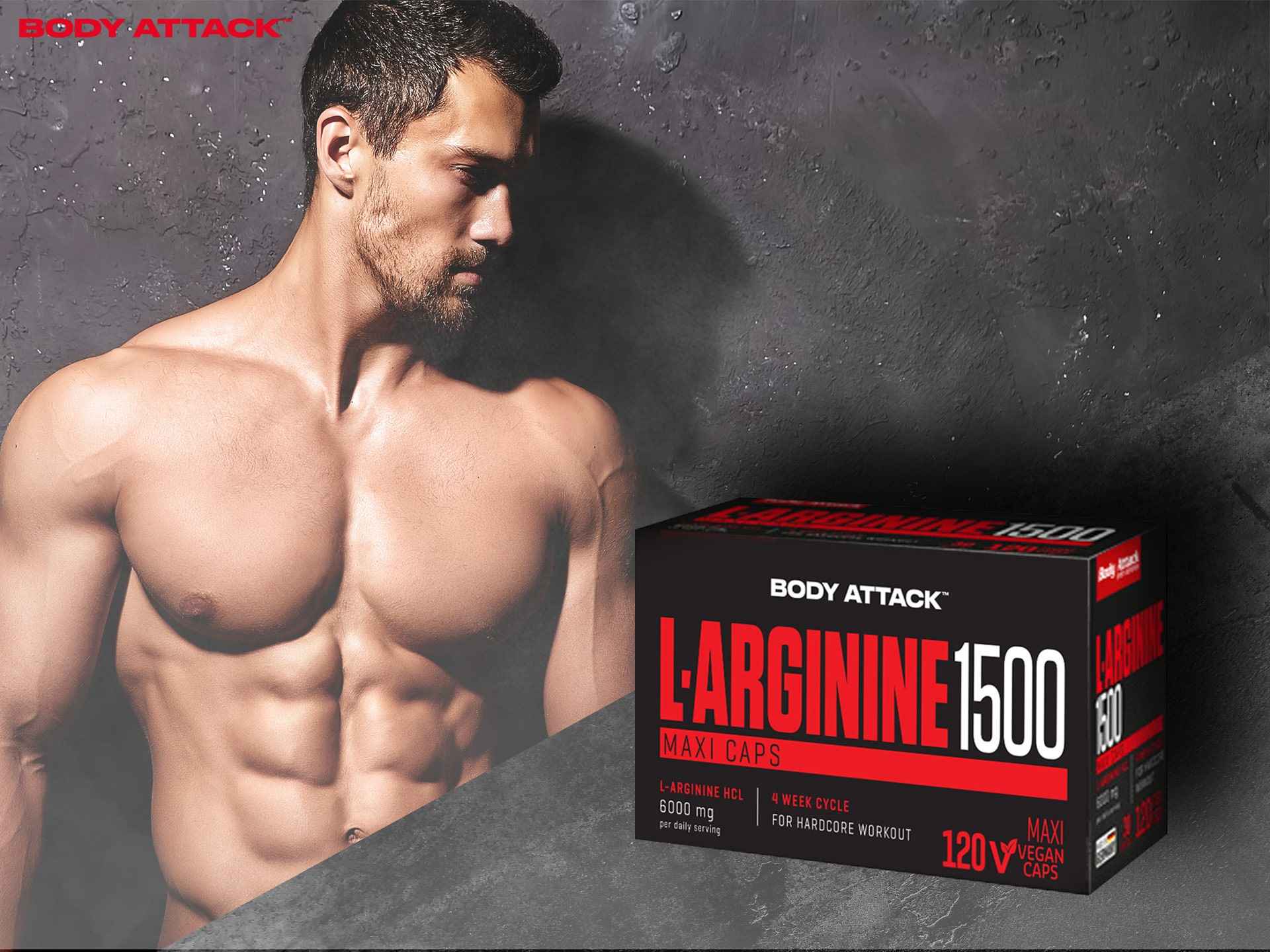 Body Attack - L-arginina - booster NO - booster tlenku azotu