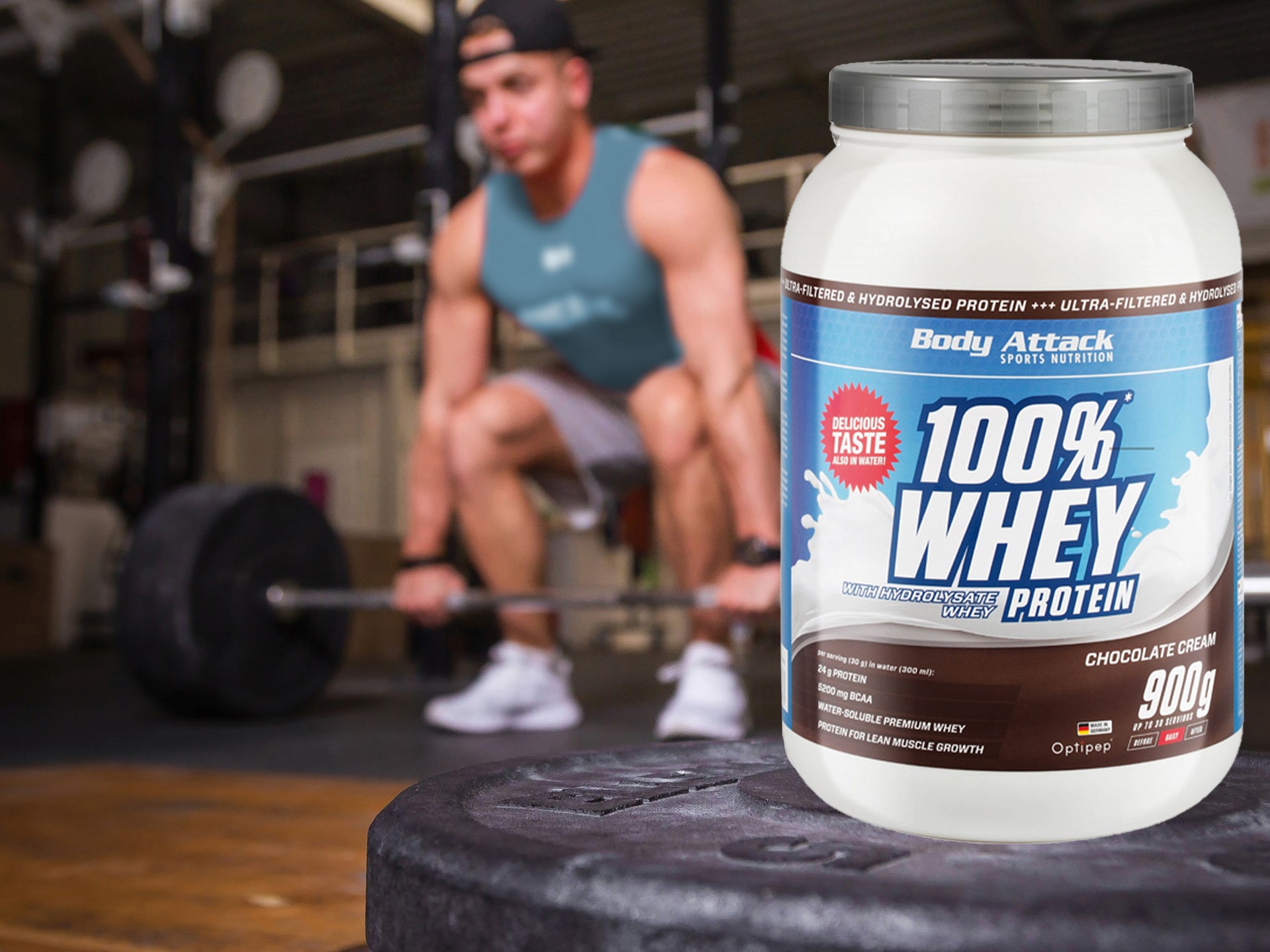 BODY ATTACK 100% Whey Protein - 900g - Vanilla WPC Protein