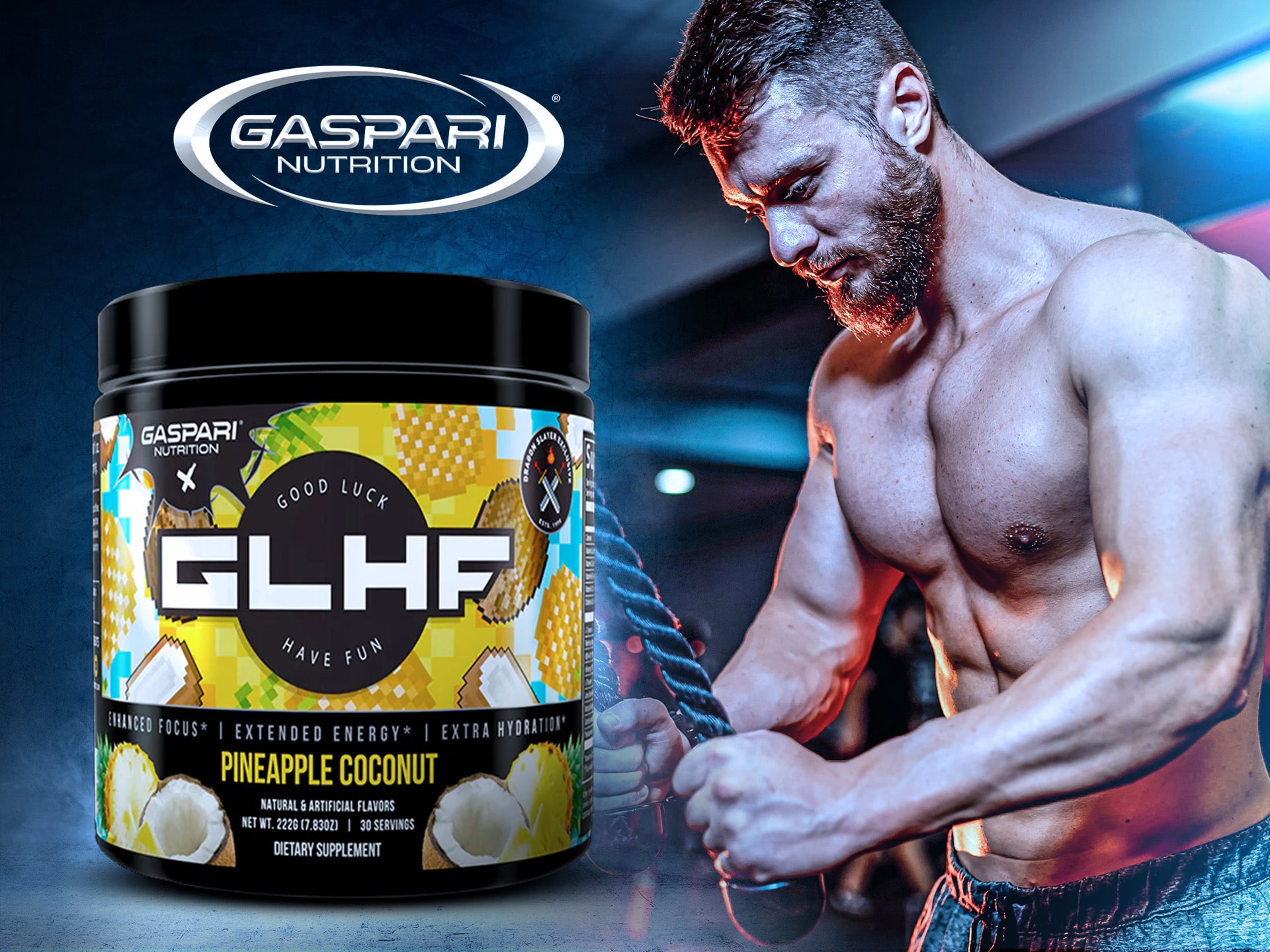 GLHF Gamer Energy - vor dem Training für Spieler