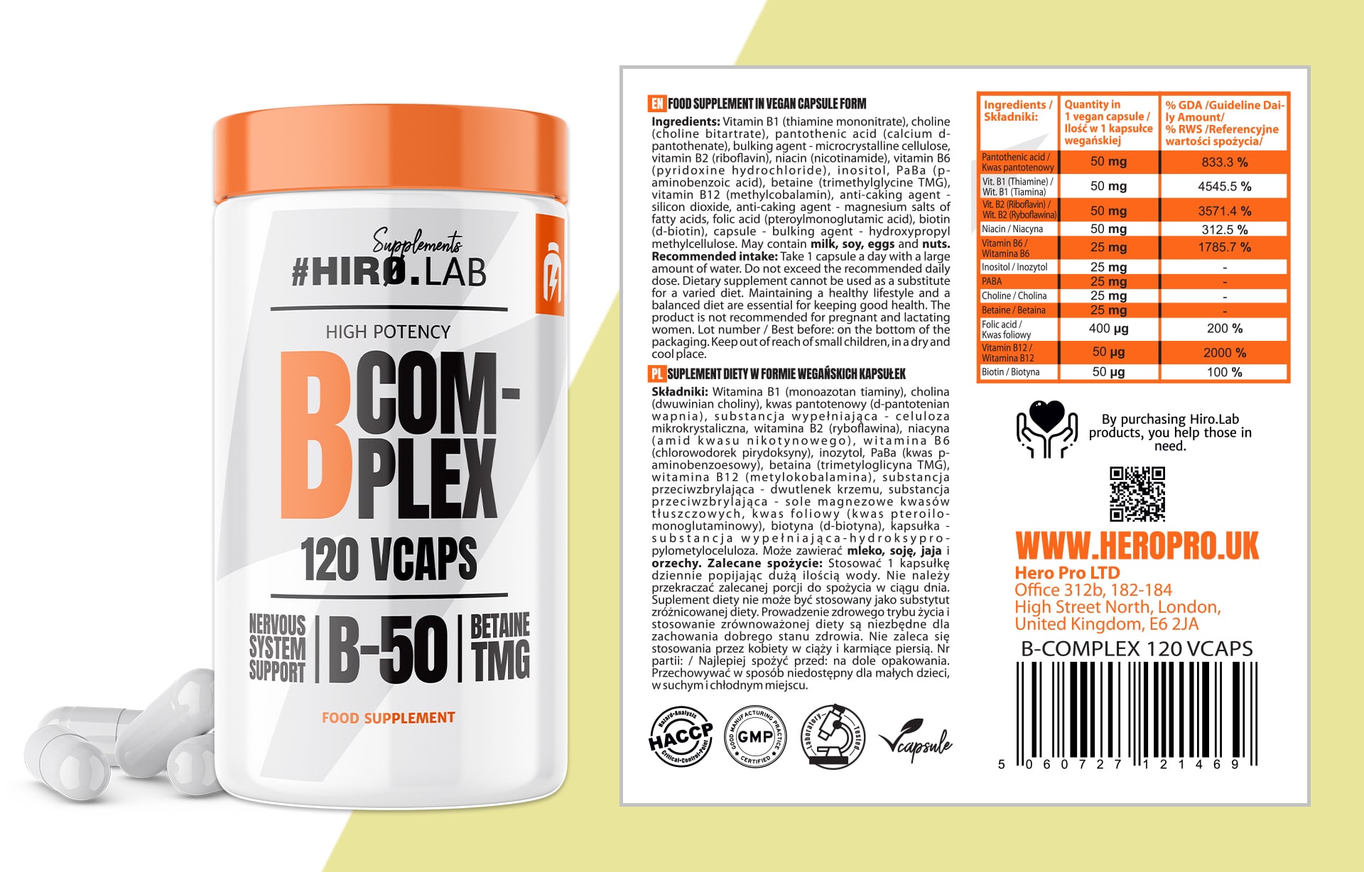 Hiro.Lab - B-Complex - Inhaltsstoffe