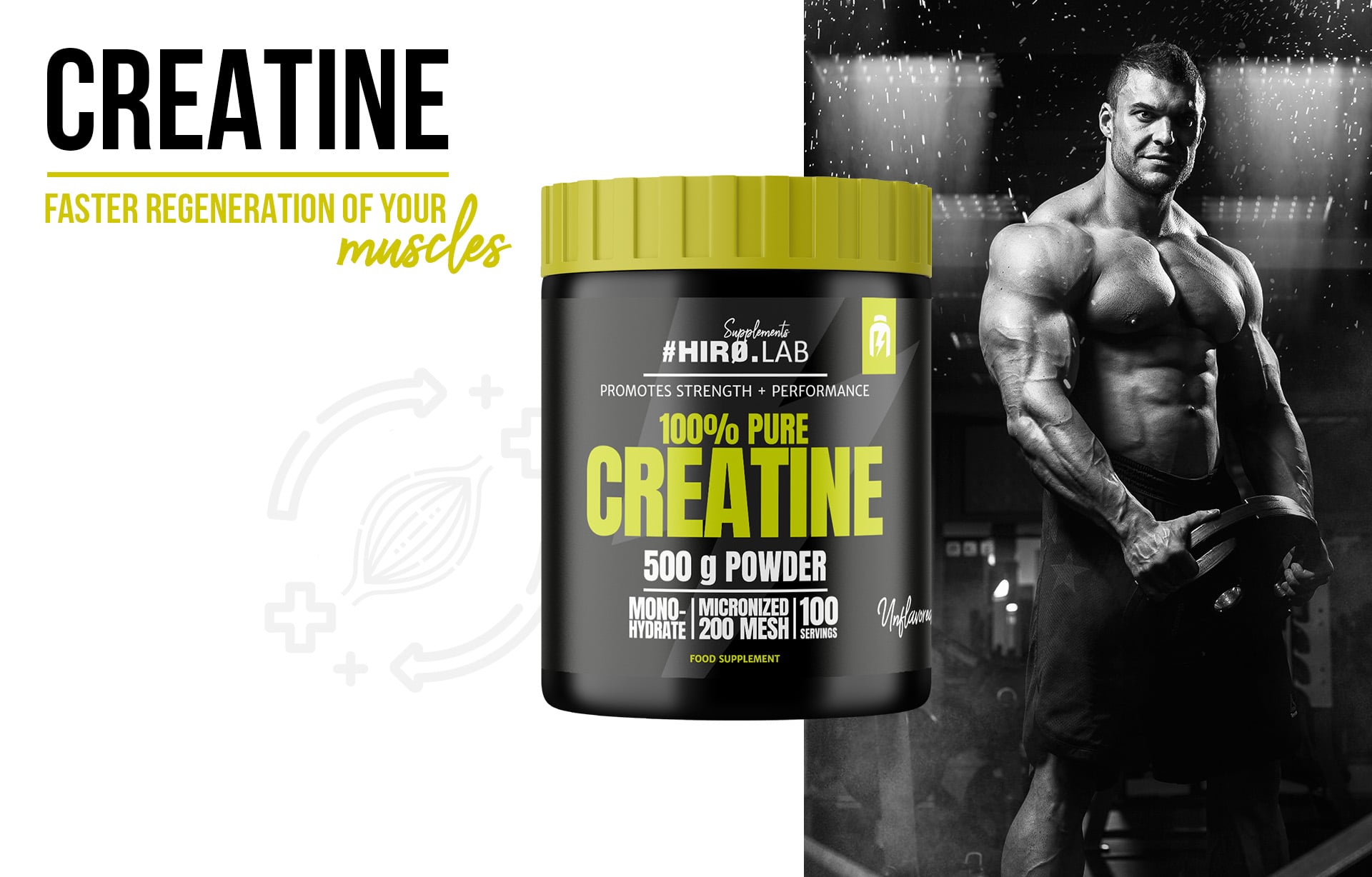 Hiro.Lab - 100% pure Creatine - czysty monohydrat kreatyny 200 MESH