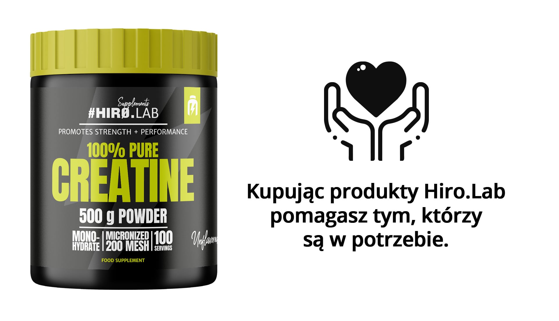 Hiro.Lab - 100% pure Creatine - czysty monohydrat kreatyny 200 MESH
