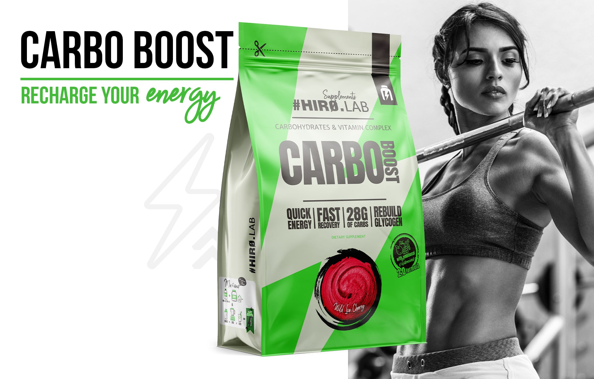 Hiro.Lab - Carbo Boost - Kohlenhydrat-Ergänzung auf Maltodextrin-Basis