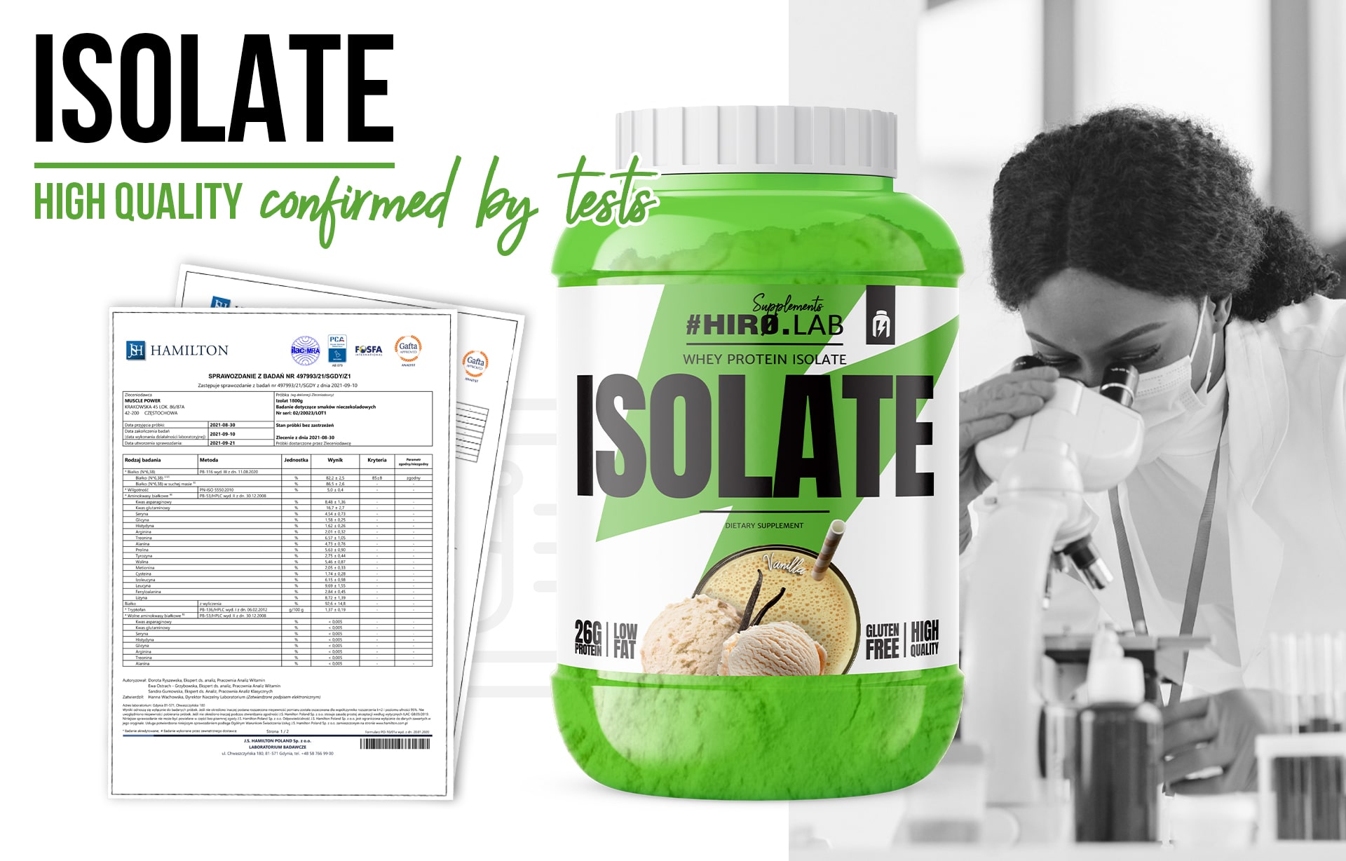 Hiro.Lab - Isolate - Jakość potwierdzona badaniami