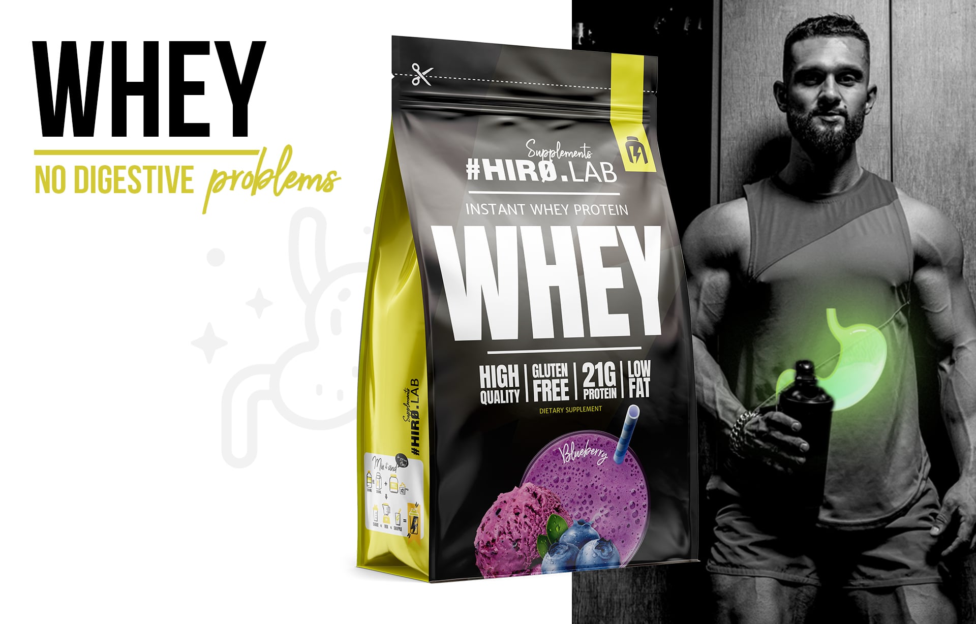 Molkenproteinkonzentrat Hiro.Lab Banana