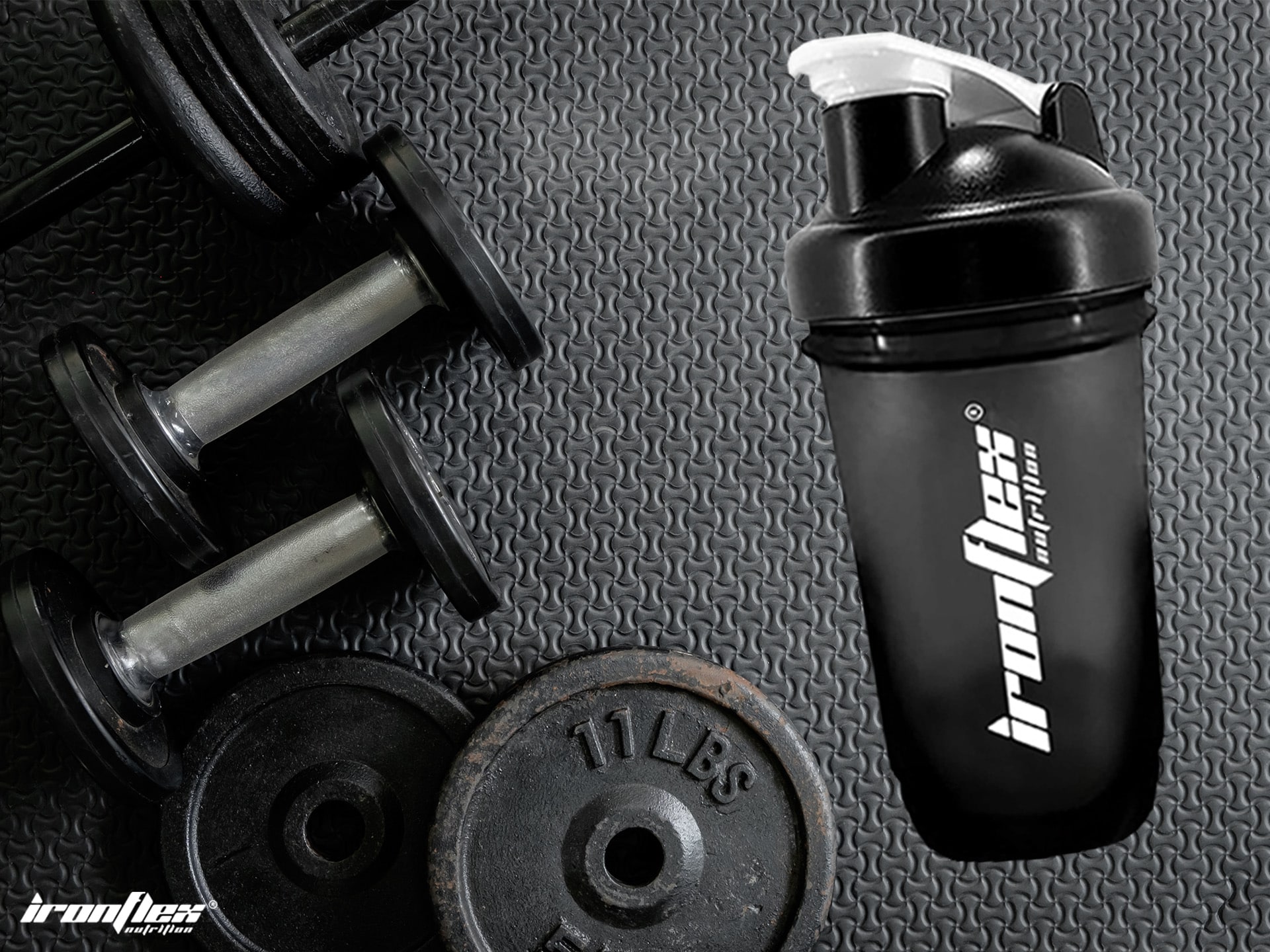 Shaker mit Mundstück - 500ml mit Behälter für Nahrungsergänzung