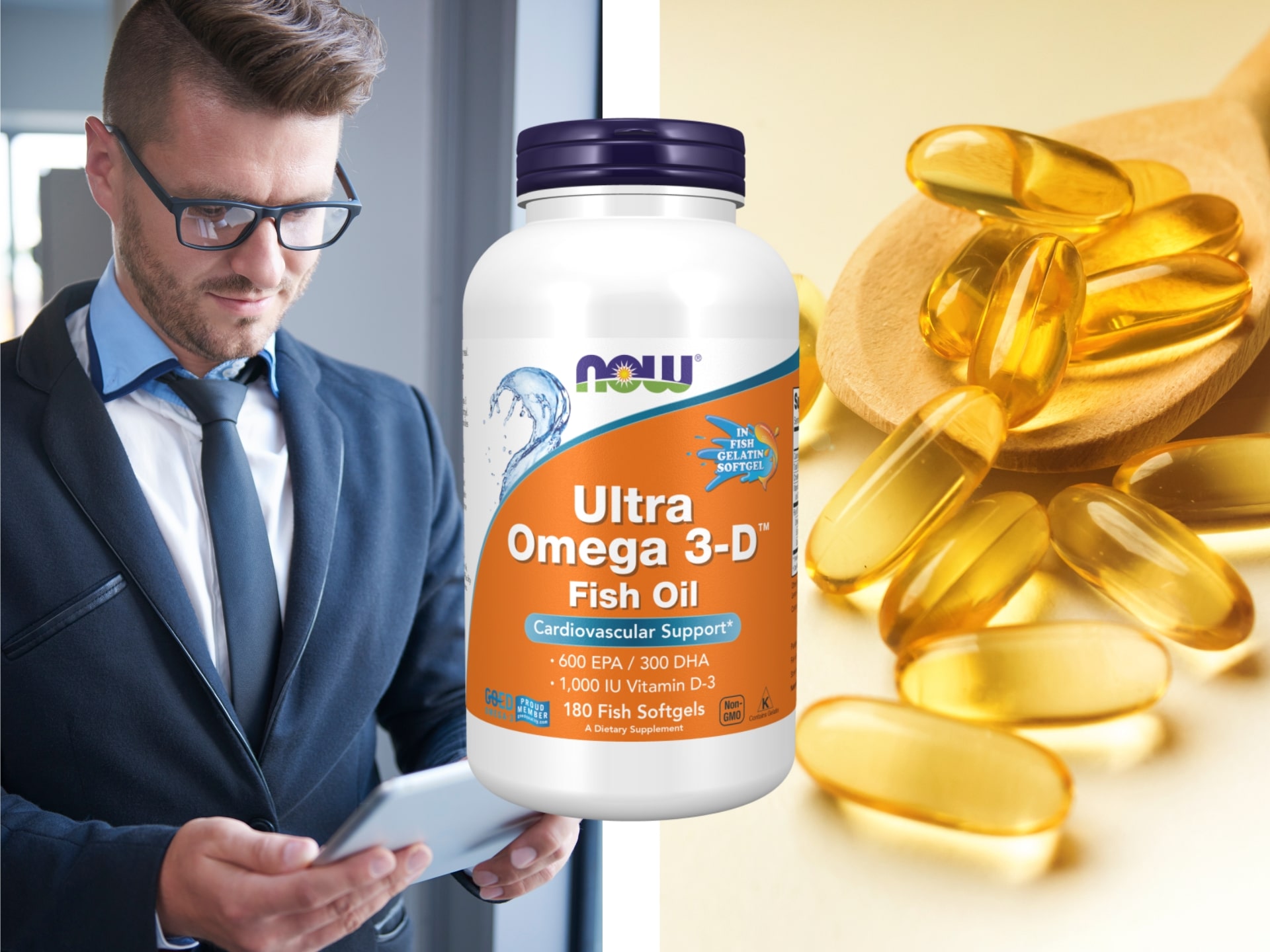 Immunsystem, starke Knochen und Wohlbefinden - Ultra Omega 3-D