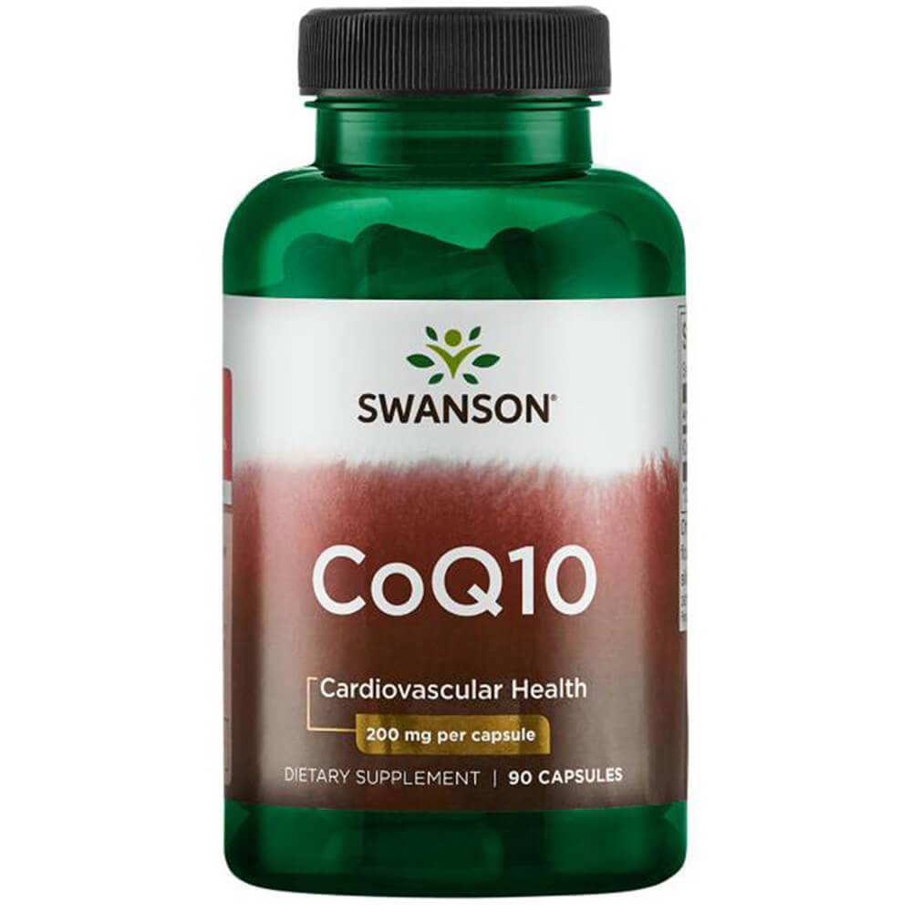 Koenzym Q10 CoQ10 Swanson 200 mg Etikett Vorderseite