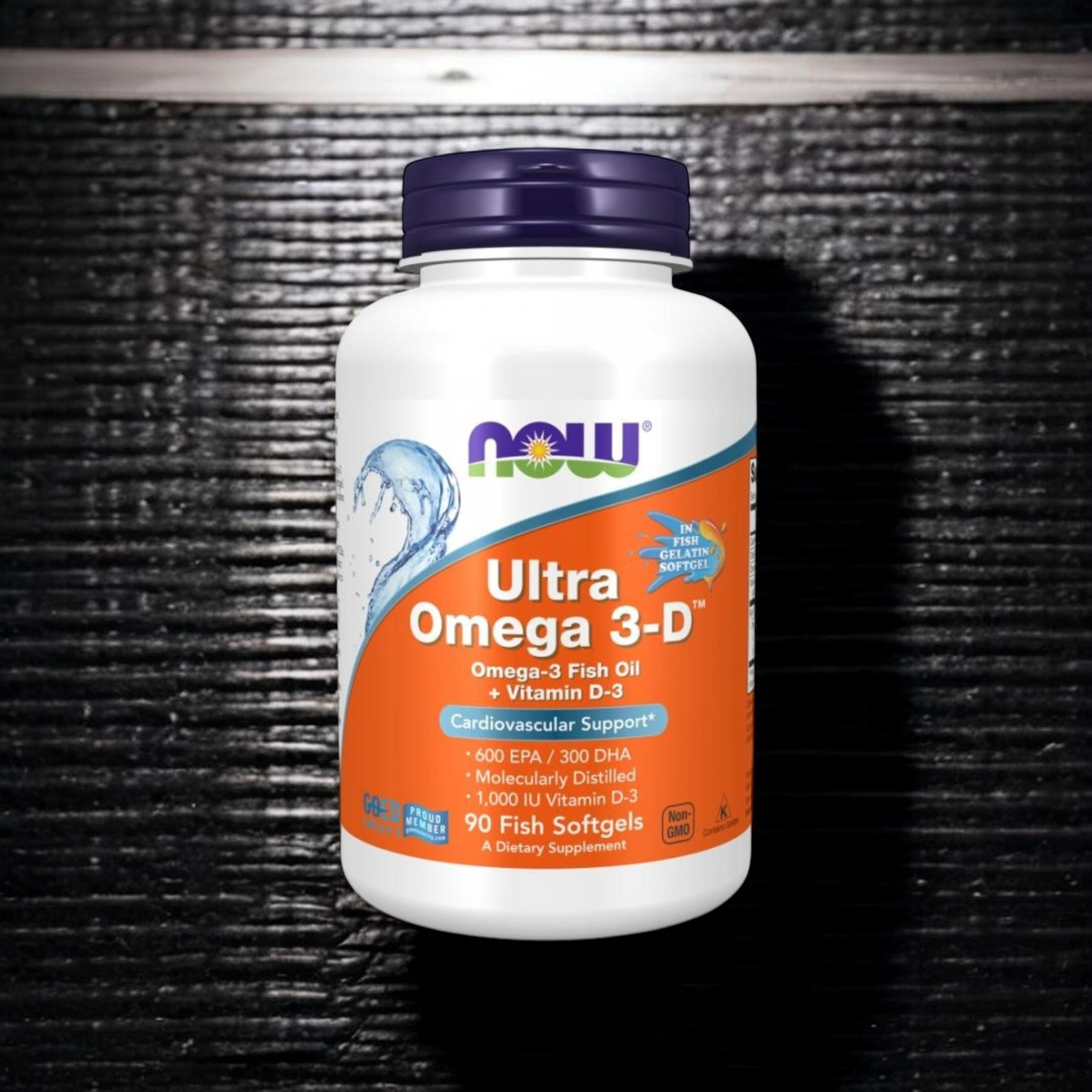 NOW - Ultra Omega 3-D Fischöl - 90 Weichkapseln