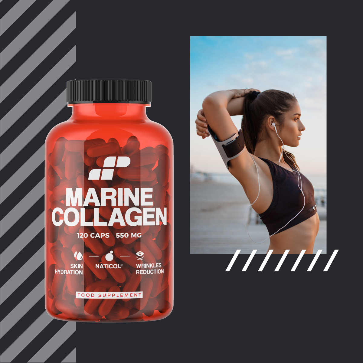 MP NUTRITION Marine Collagen 550mg - 120caps - Fisch Kollagen Naticol