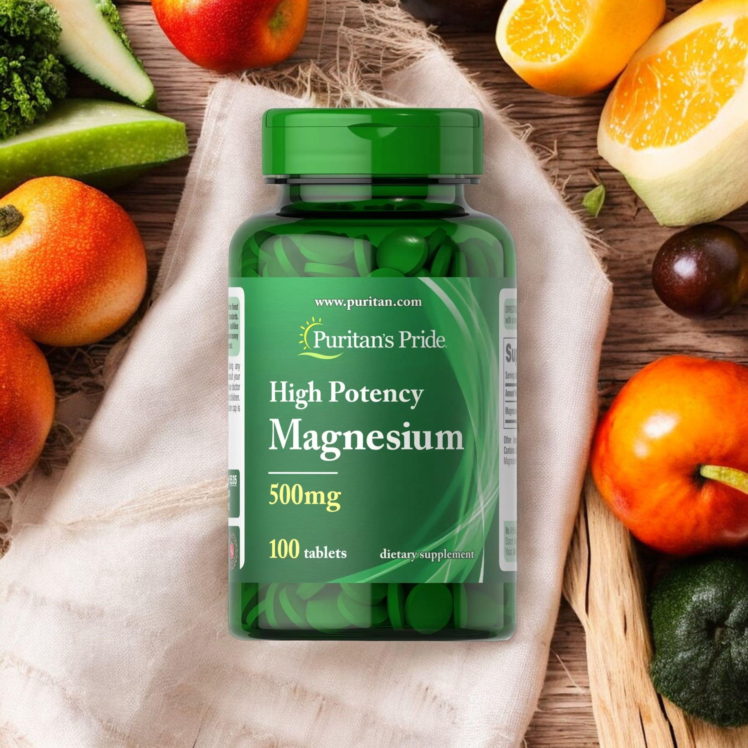 Puritan's Pride Hochdosiertes Magnesium 500mg - 100tabs - Magnez