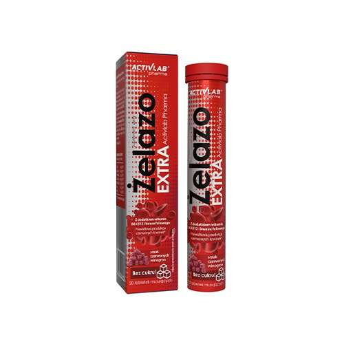 ACTIVLAB Żelazo Extra - 20tabs. (Brausetabletten) - Red Grape AUSVERKAUF