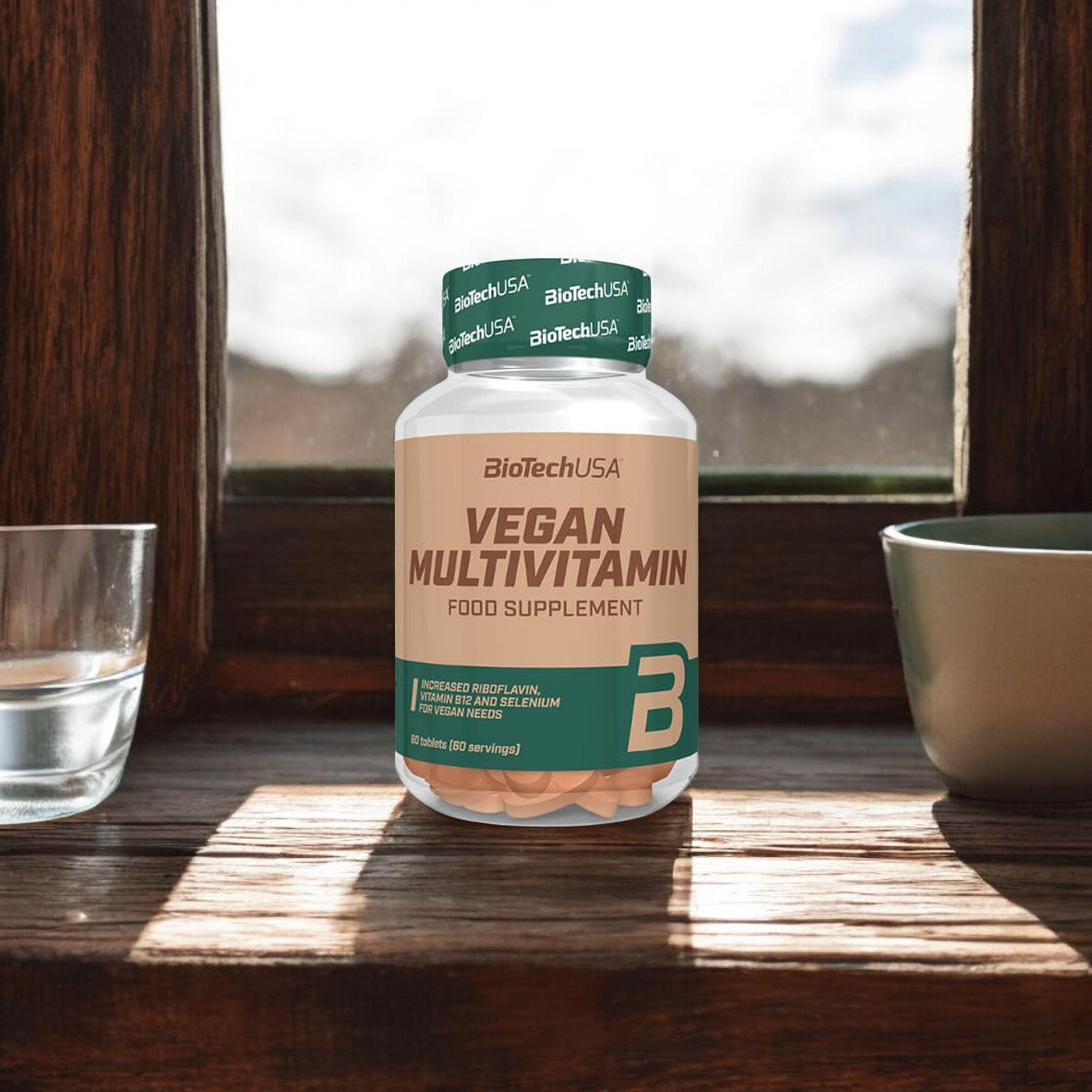 BioTech USA Vegan Multivitamin - 60tabs. - Multivitamin für Veganer