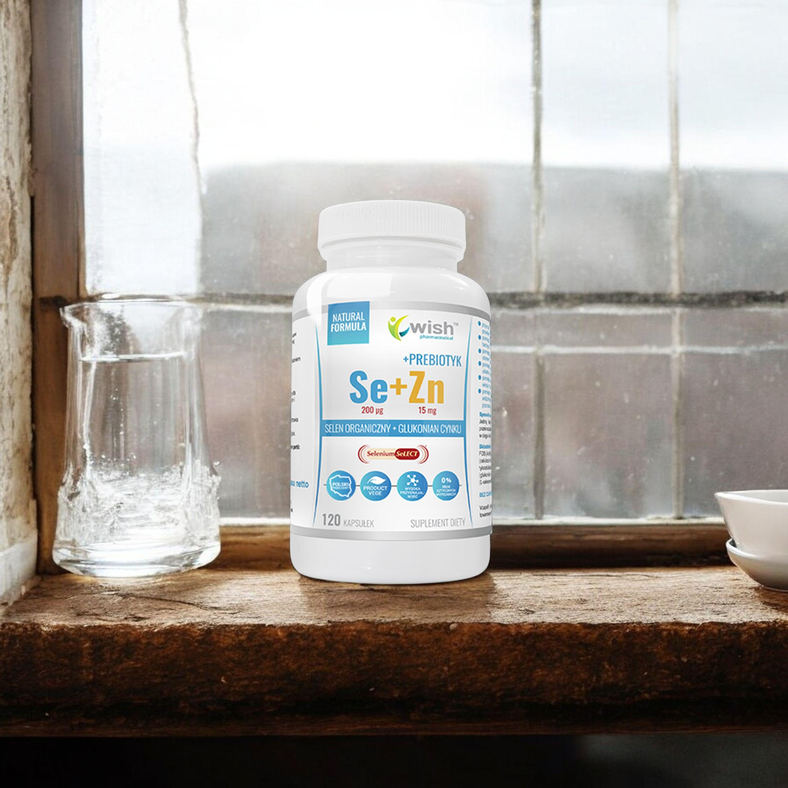 WISH Pharmaceutical Selen + Cynk + Prebiotyk - 120caps