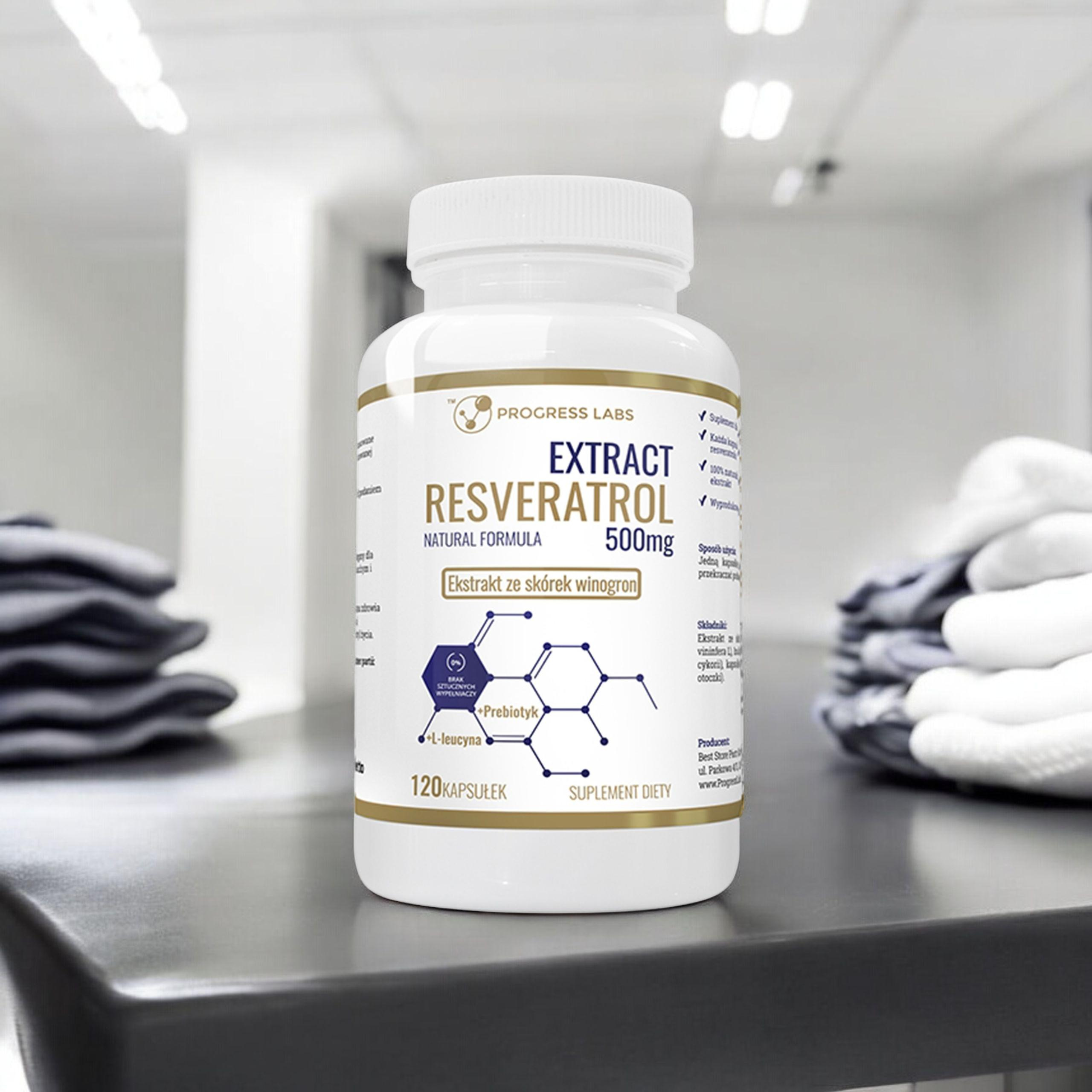 PROGRESS LABS Resveratrol Extract 500mg - 120caps