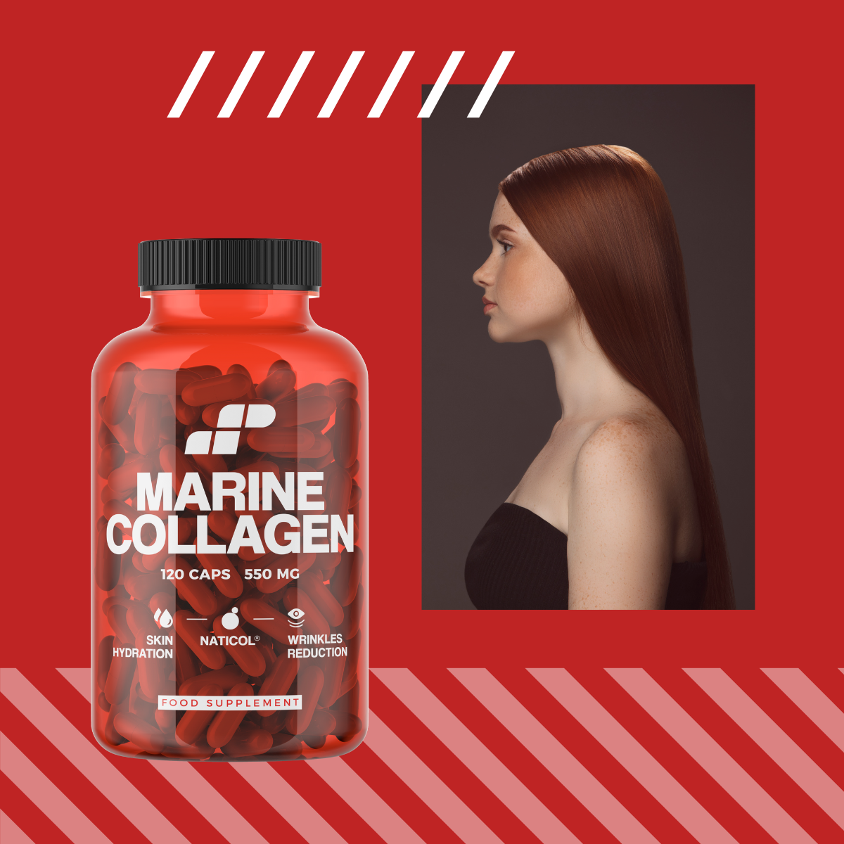 MP NUTRITION Marine Collagen 550mg - 120caps - Fisch Kollagen Naticol