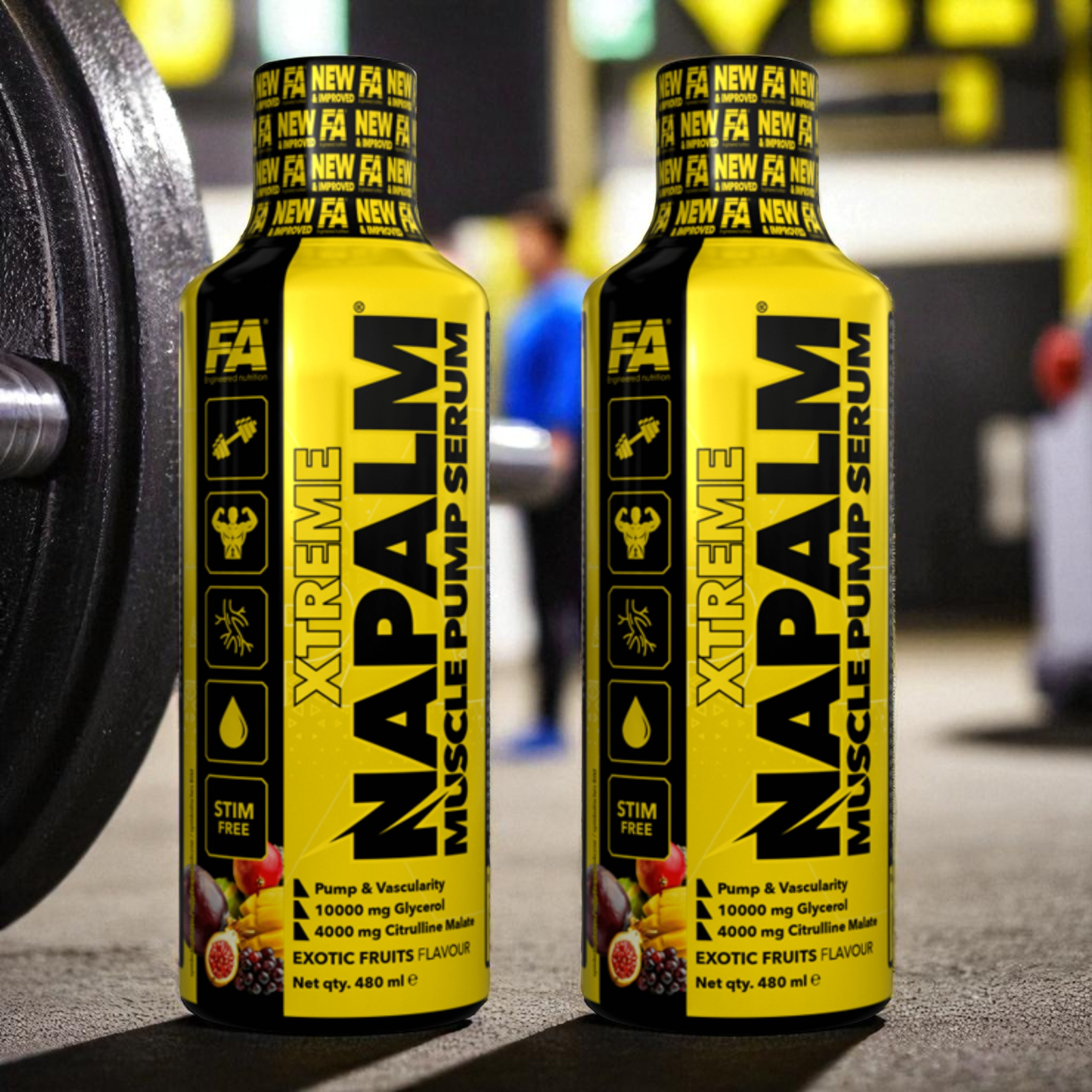 FITNESS AUTHORITY Napalm Muscle Pump Serum - 2x 480ml - ExoticFruits - AUSVERKAUF - 31-03