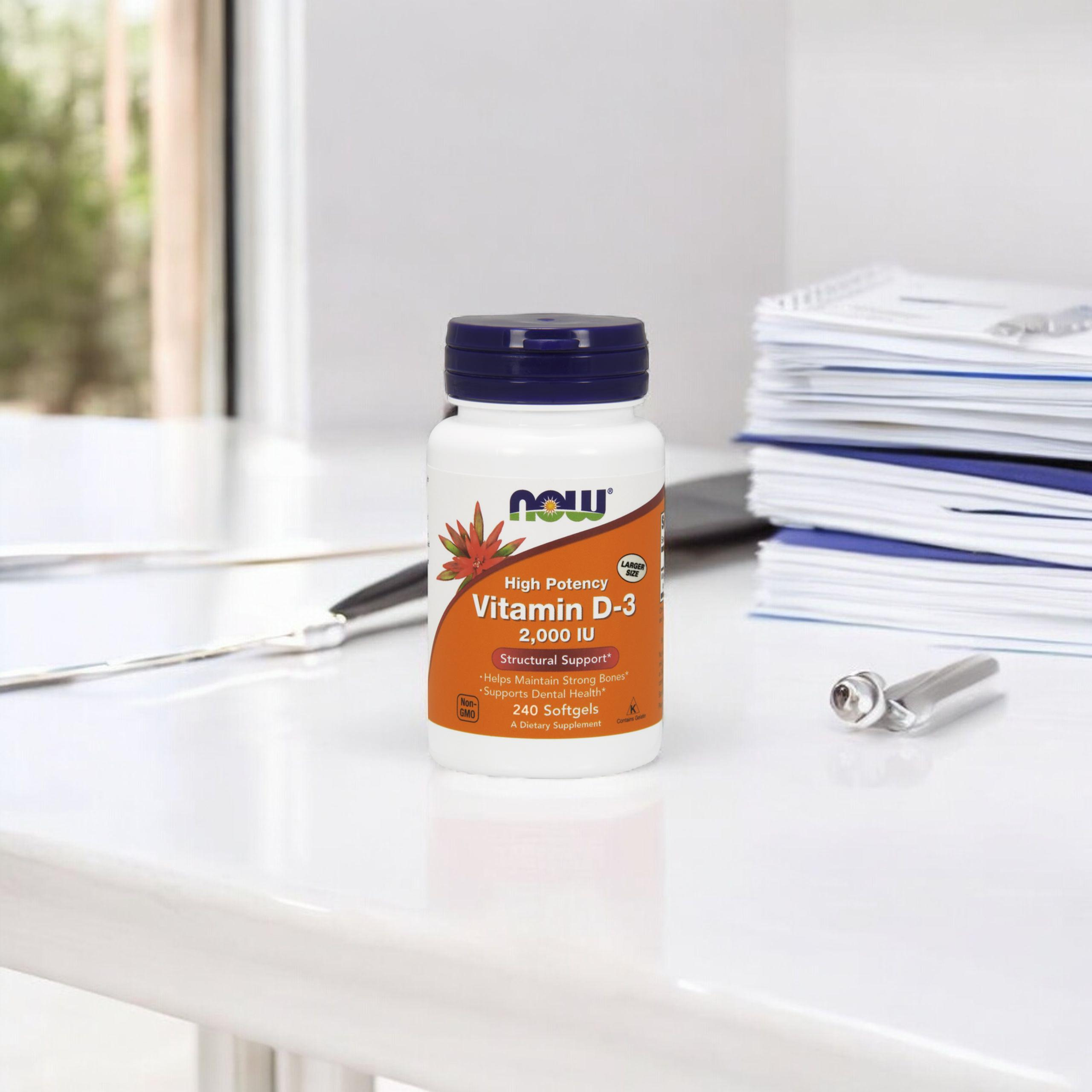 NOW Vitamin D3 2000IU - 240softgels