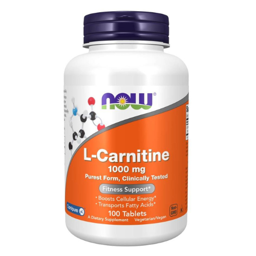NOW - L-Carnitin 1000mg - 100 Tabletten.