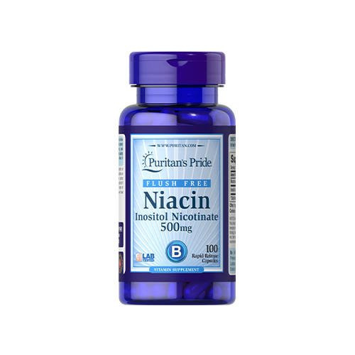 Puritan's Pride Niacin Flush Free - 500mg - 100caps - Niacin