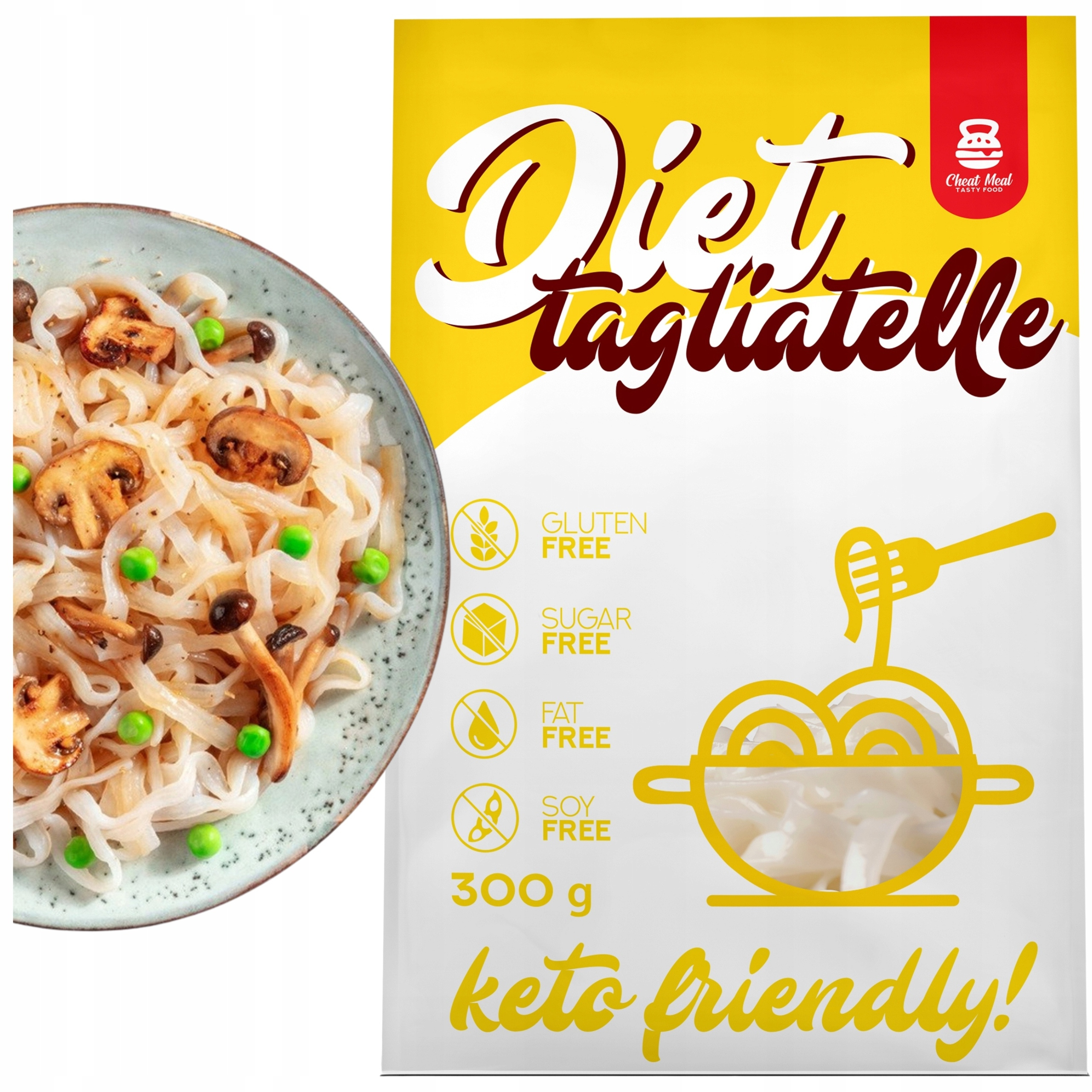 Cheat Meal Nutrition Diet Tagliatelle - 400g (300g netto) - Konjac-Nudeln
