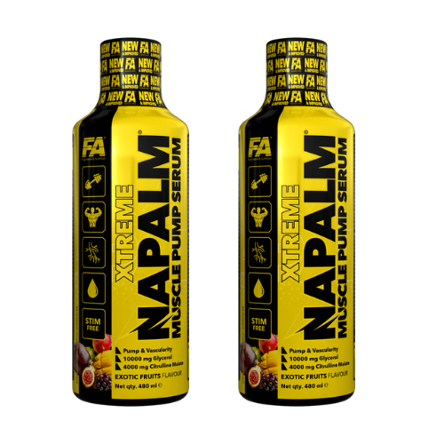 FITNESS AUTHORITY Napalm Muscle Pump Serum - 2x 480ml - ExoticFruits - AUSVERKAUF - 31-03