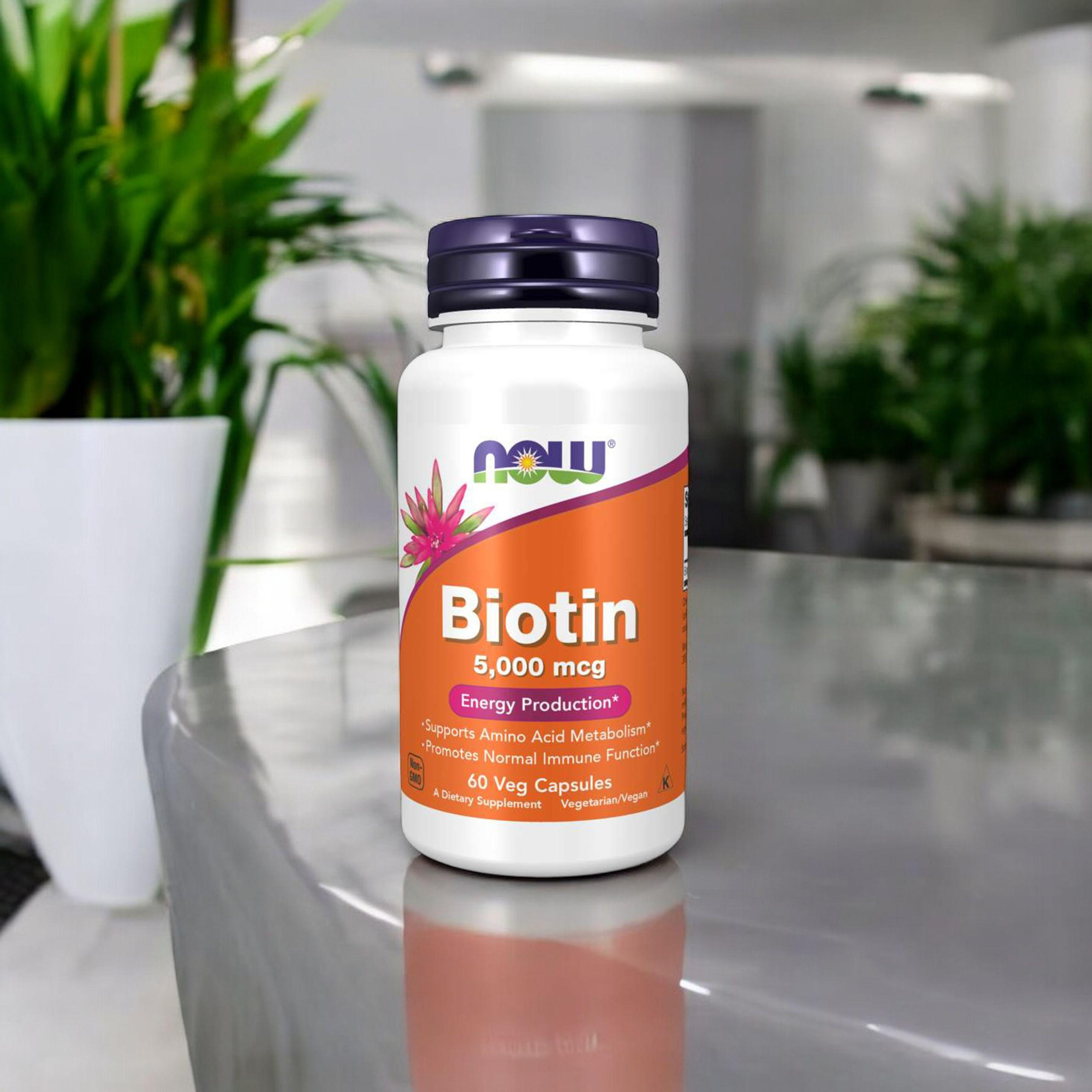 NOW Biotin 5000mcg - 60vcaps