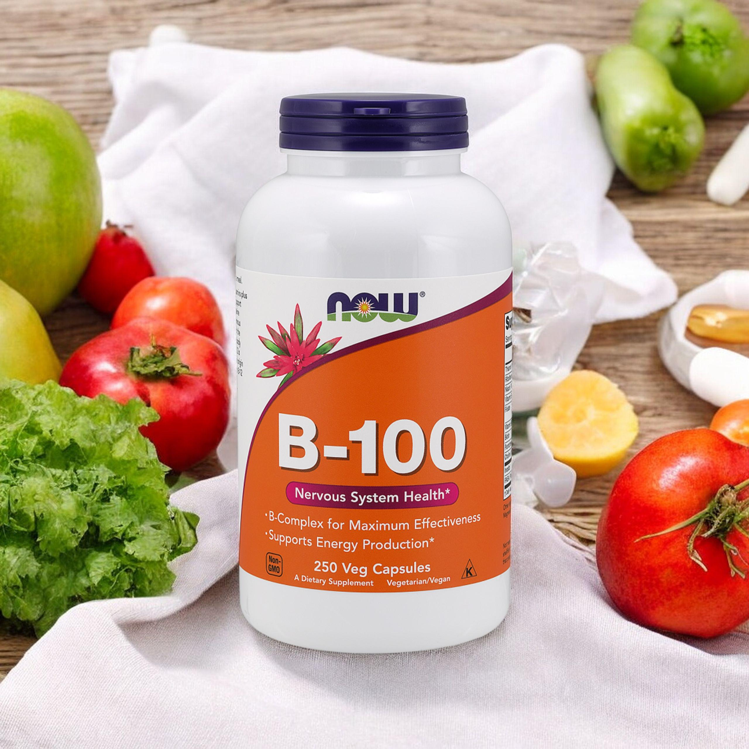 NOW Vitamin B-100 - 250vcaps - Vitamin B