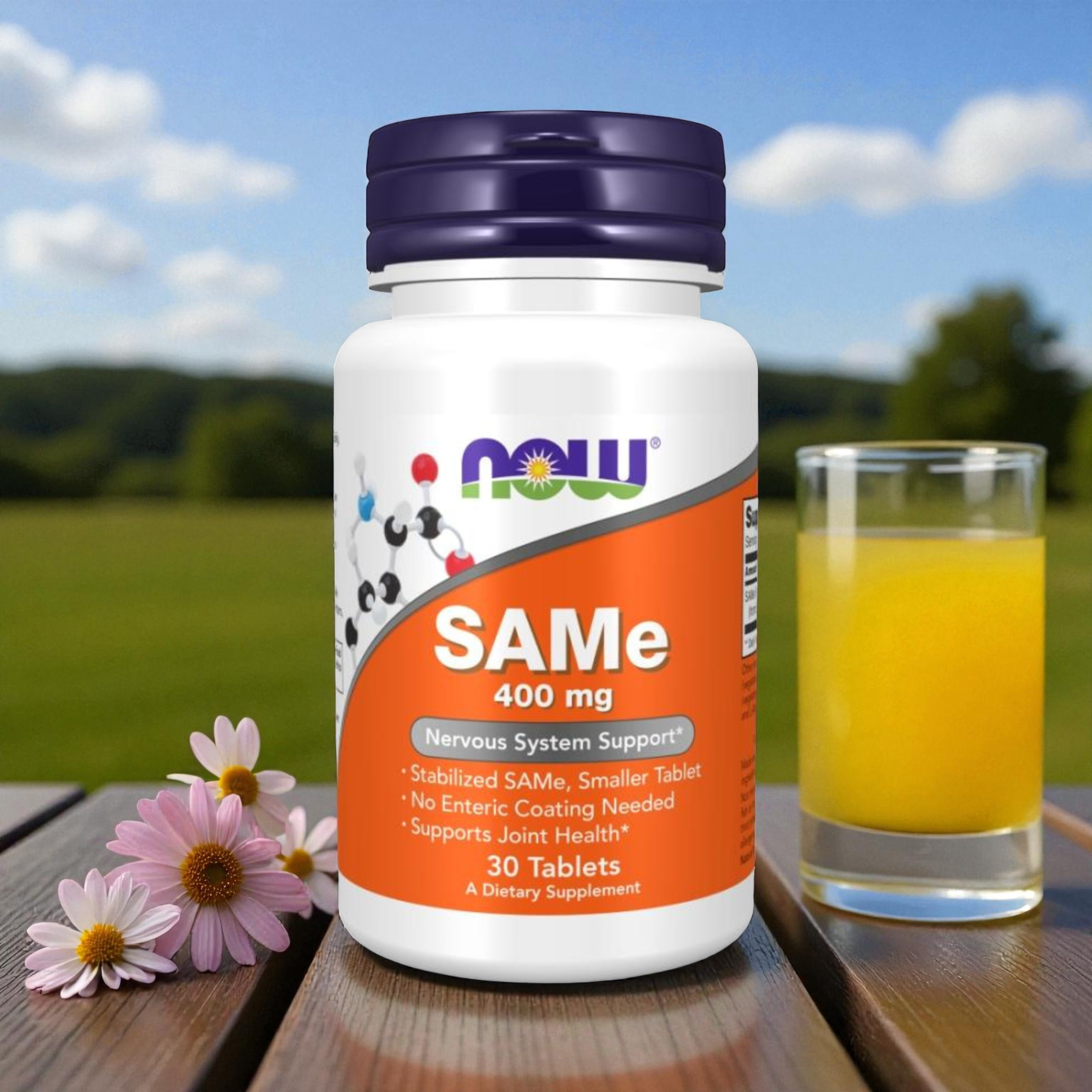 NOW - SAMe S-Adenosyl-L-Methionin - 400 mg - 30 Tabletten