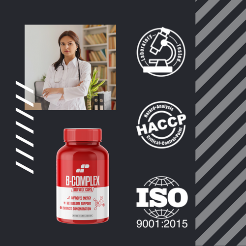 MP NUTRITION Vitamin B-Complex - 100vcaps - Kompleks Vitaminów B