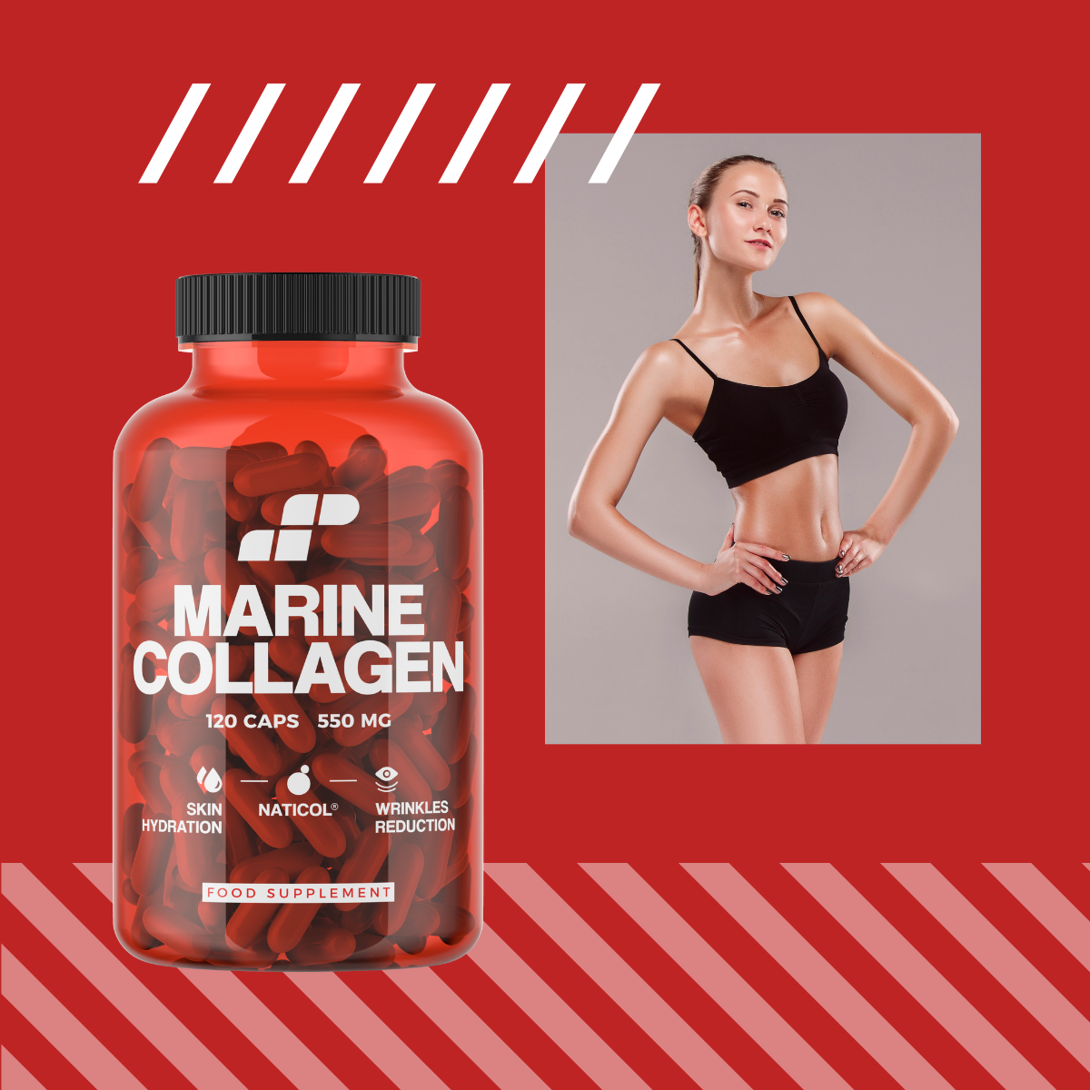 MP NUTRITION Marine Collagen 550mg - 120caps - Fisch Kollagen Naticol