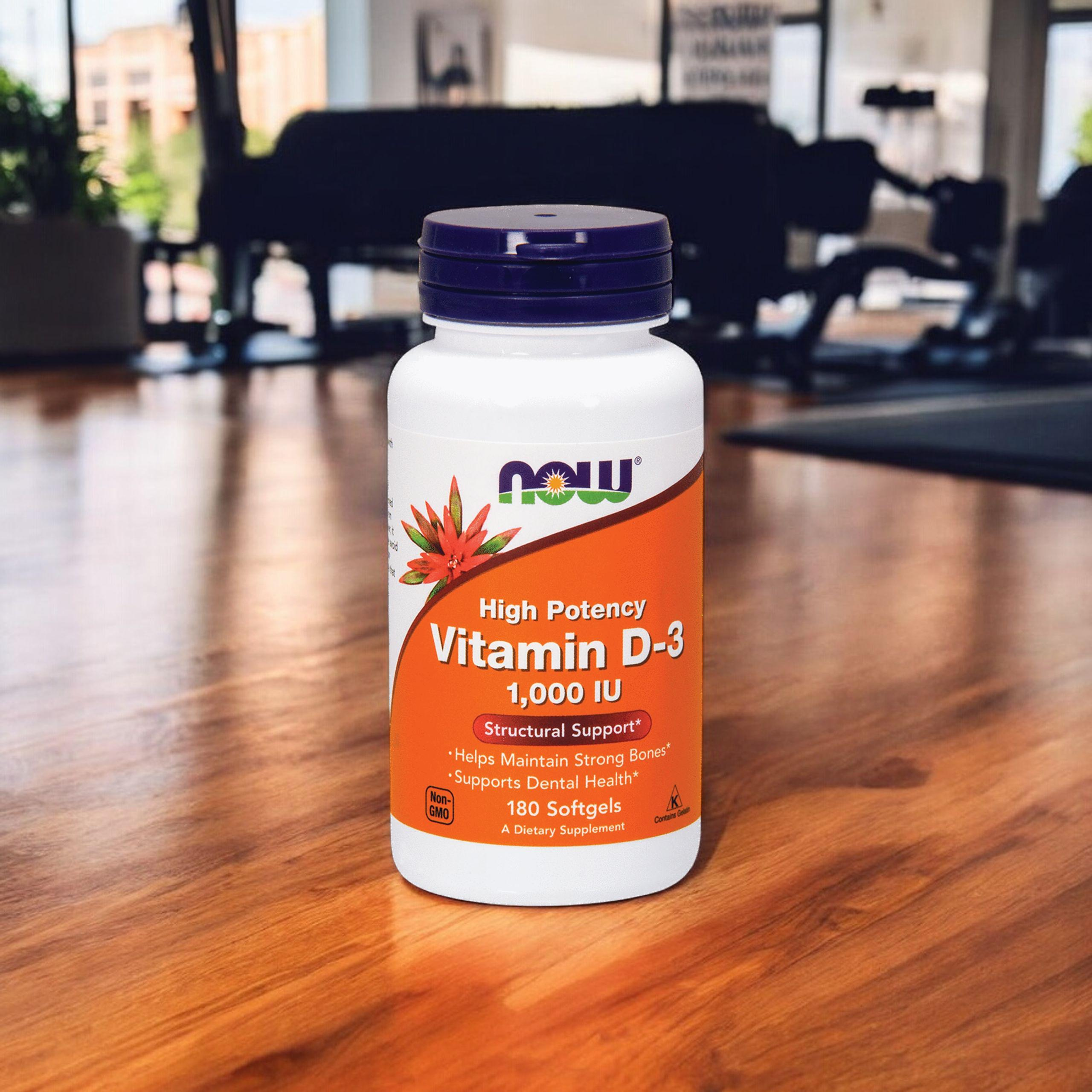 NOW Vitamin D3 1000IU - 180 softgels