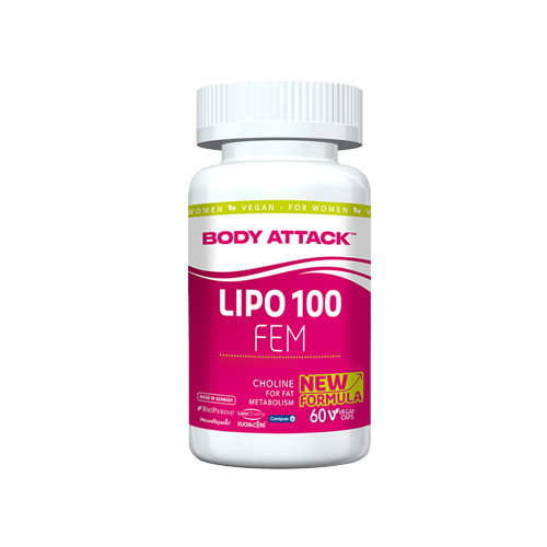 BODY ATTACK Lipo 100 FEM - 60vcaps - AUSVERKAUF - 28-02