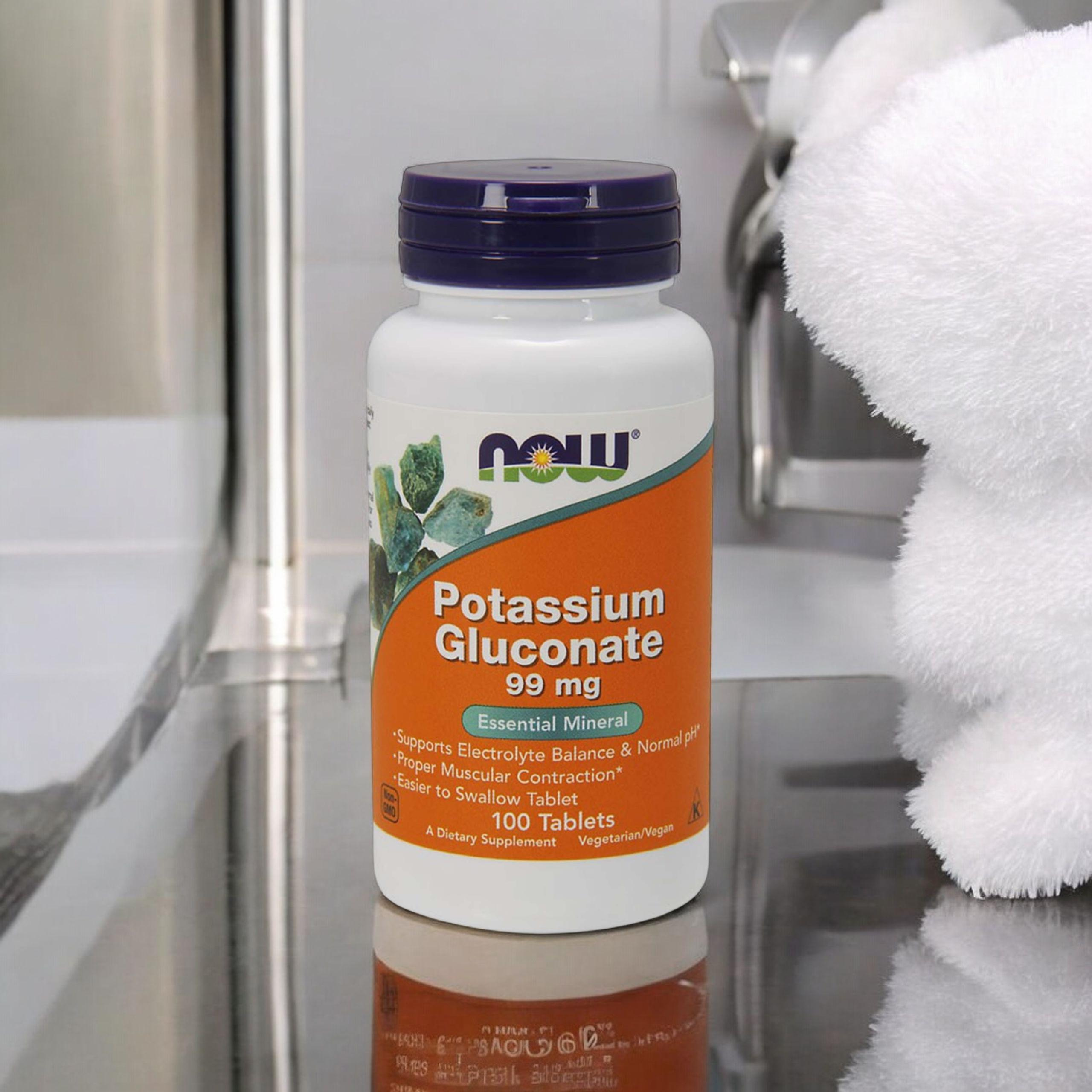 NOW Potassium Gluconate 99 mg - 100tabs.