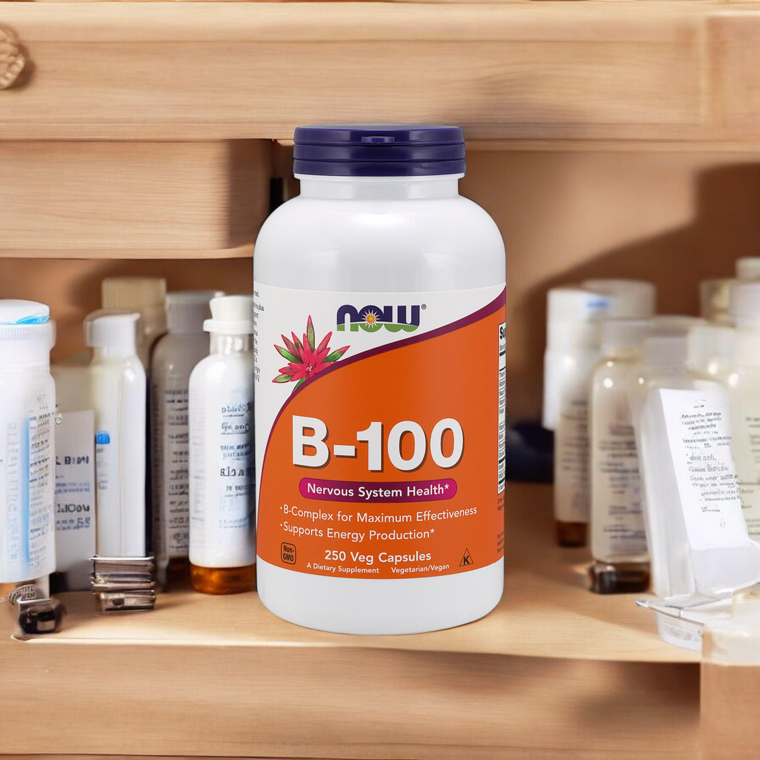 NOW Vitamin B-100 - 250vcaps - Vitamin B
