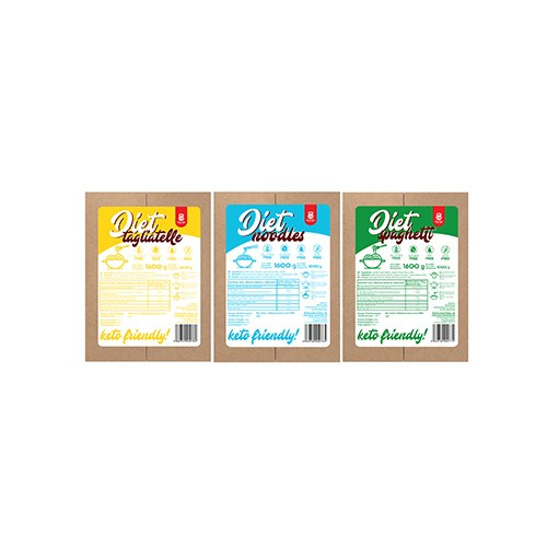Cheat Meal Nutrition Diet Spaghetti | Tagliatelle | Noodle - 3x 1600g (1000g netto) - Konjac-Nudeln