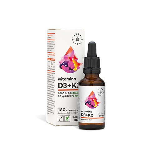 AURA HERBALS Vitamin D3 2000IU + K2 90µg - 30ml