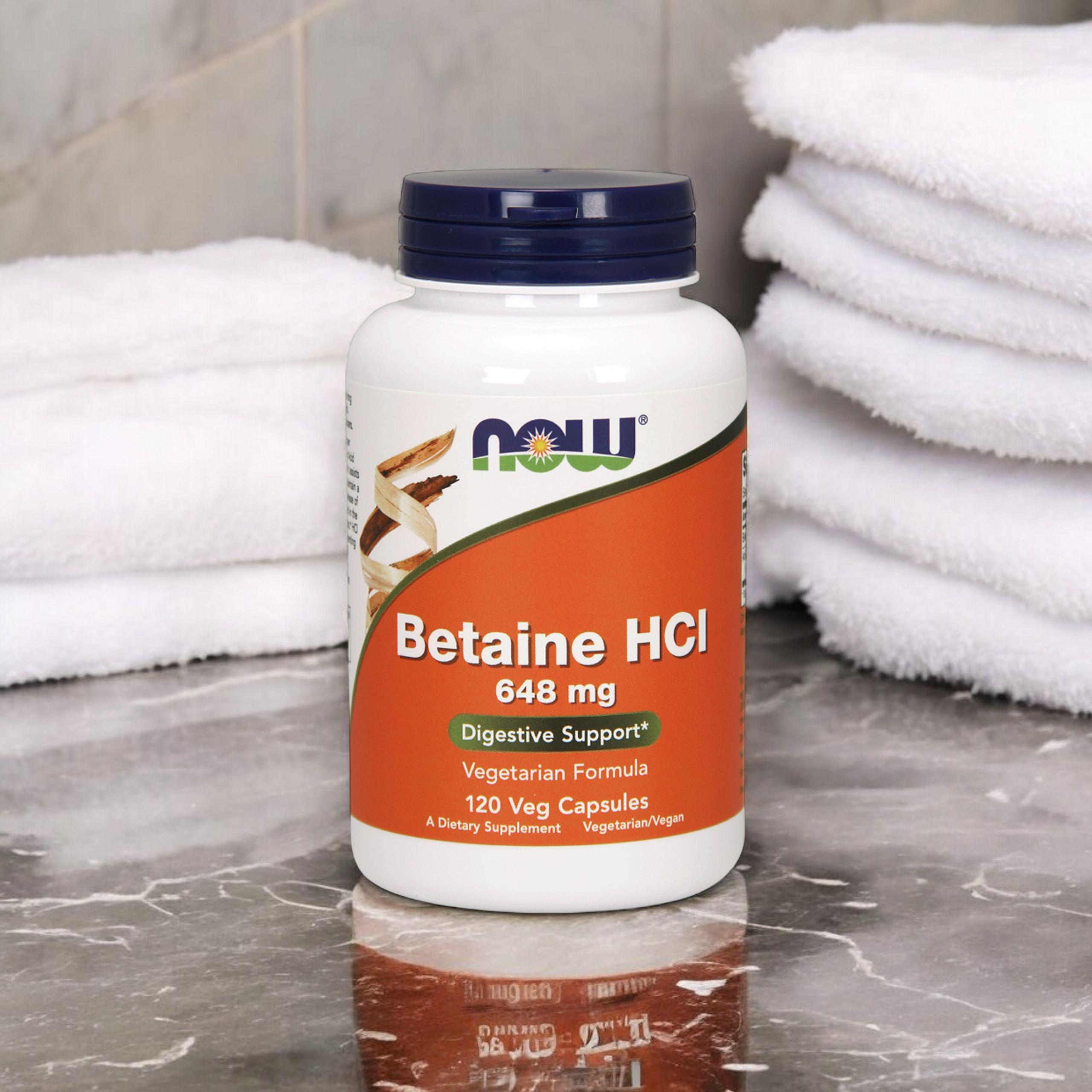 NOW Betaine HCI 648mg - 120vcaps ( Betaina HCL )
