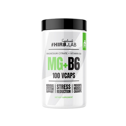 HIRO.LAB Mg + B6 100 vcaps - Magnesium + Vitamin B6