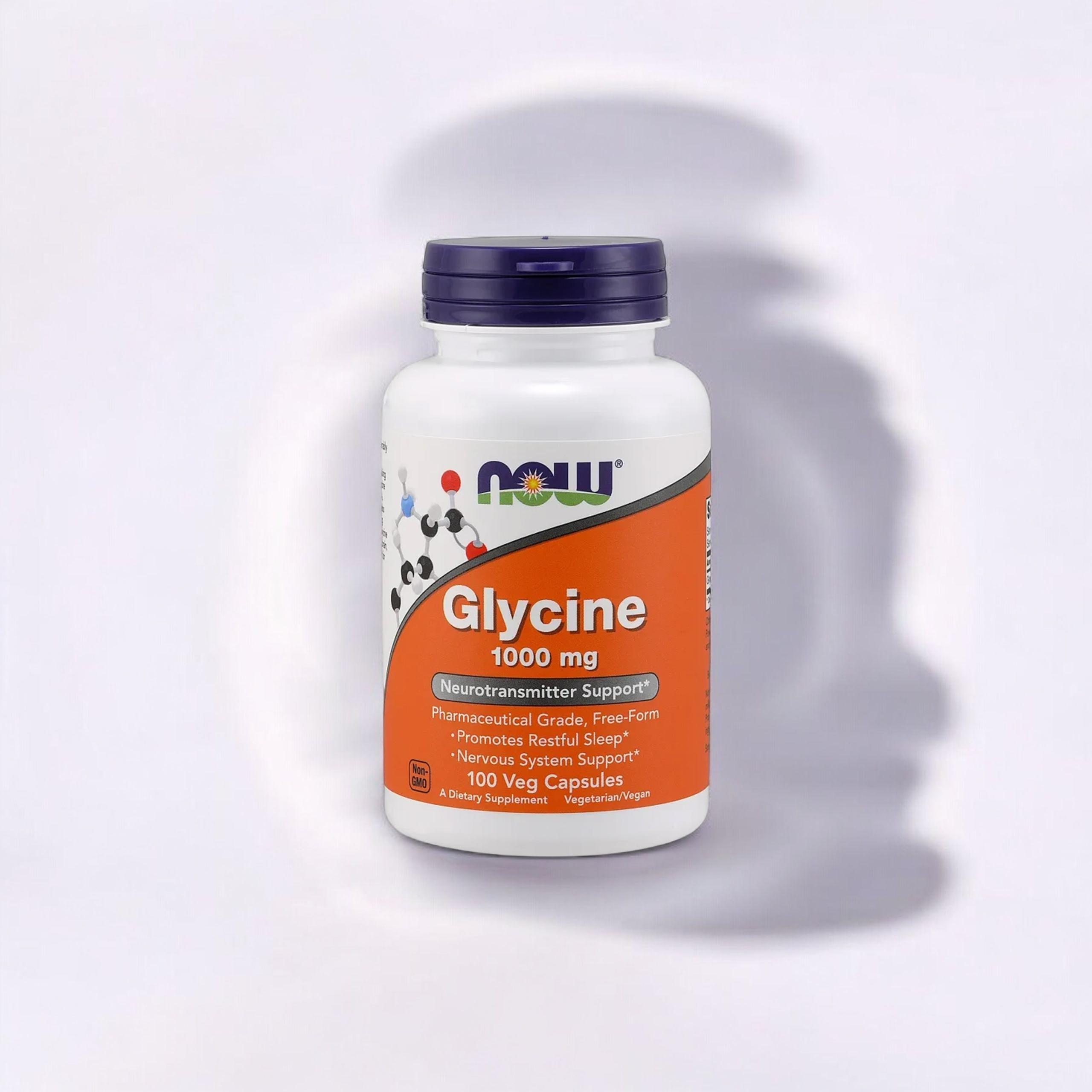 NOW Glycine 1000mg - 100vcaps.