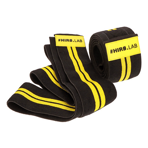 HIRO.LAB Knee Wraps - Rubber Logo New - Kniebandagen