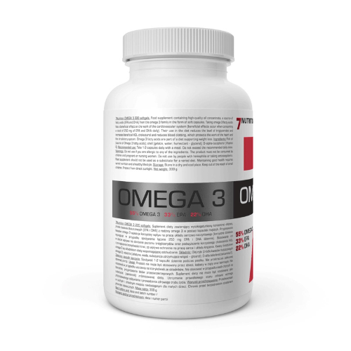 7 NUTRITION - Omega 3 1000mg - 220 Weichkapseln