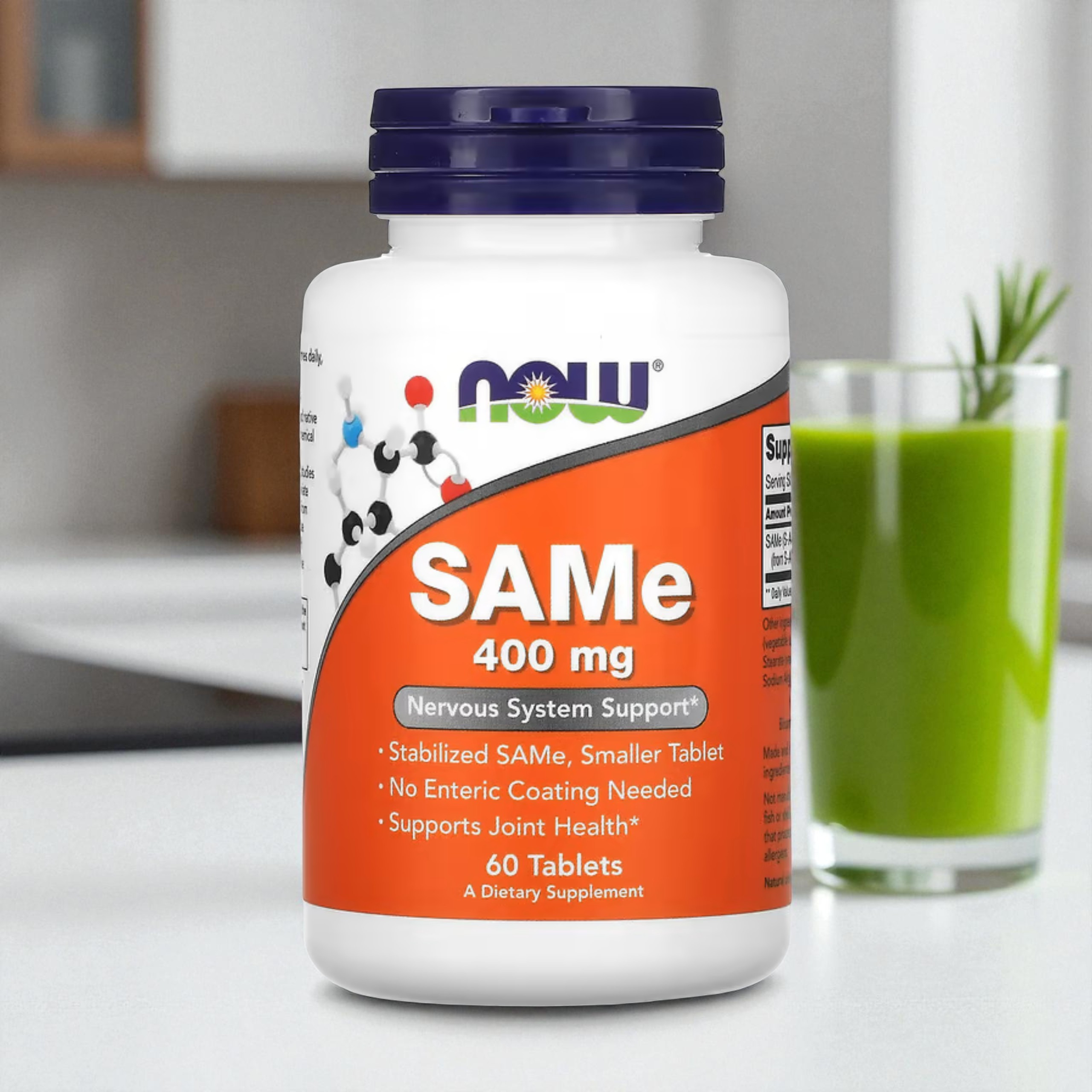 NOW - SAMe S-Adenosyl-L-Methionin - 400 mg - 60 Tabletten